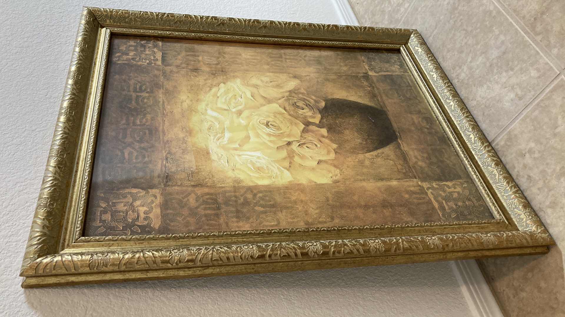 Photo 1 of FADED FLORAL FRAMED ARTWORK 20.5” X 26”