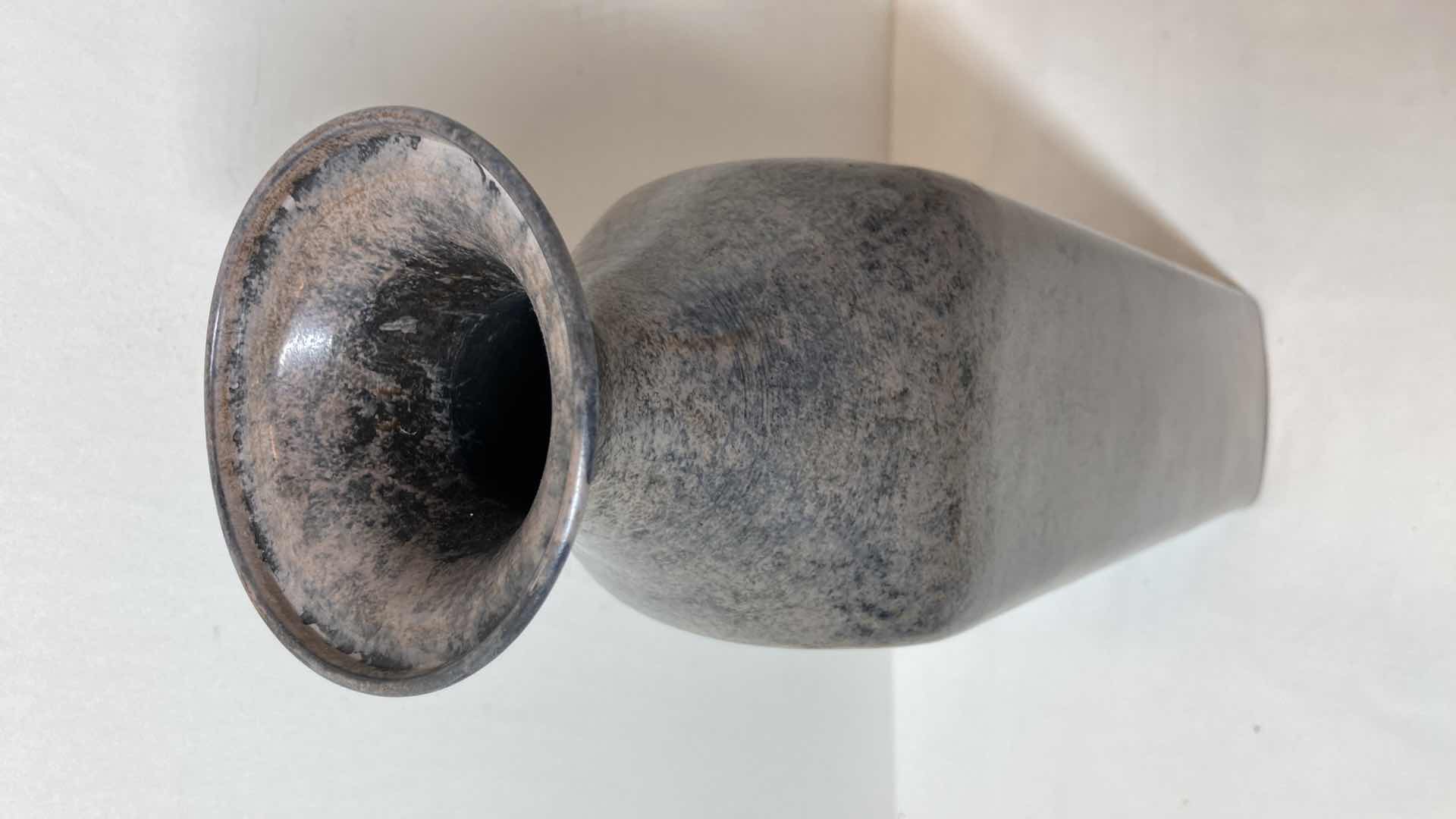 Photo 1 of SPECKLED METAL VASE 4” X 4” H19.5”