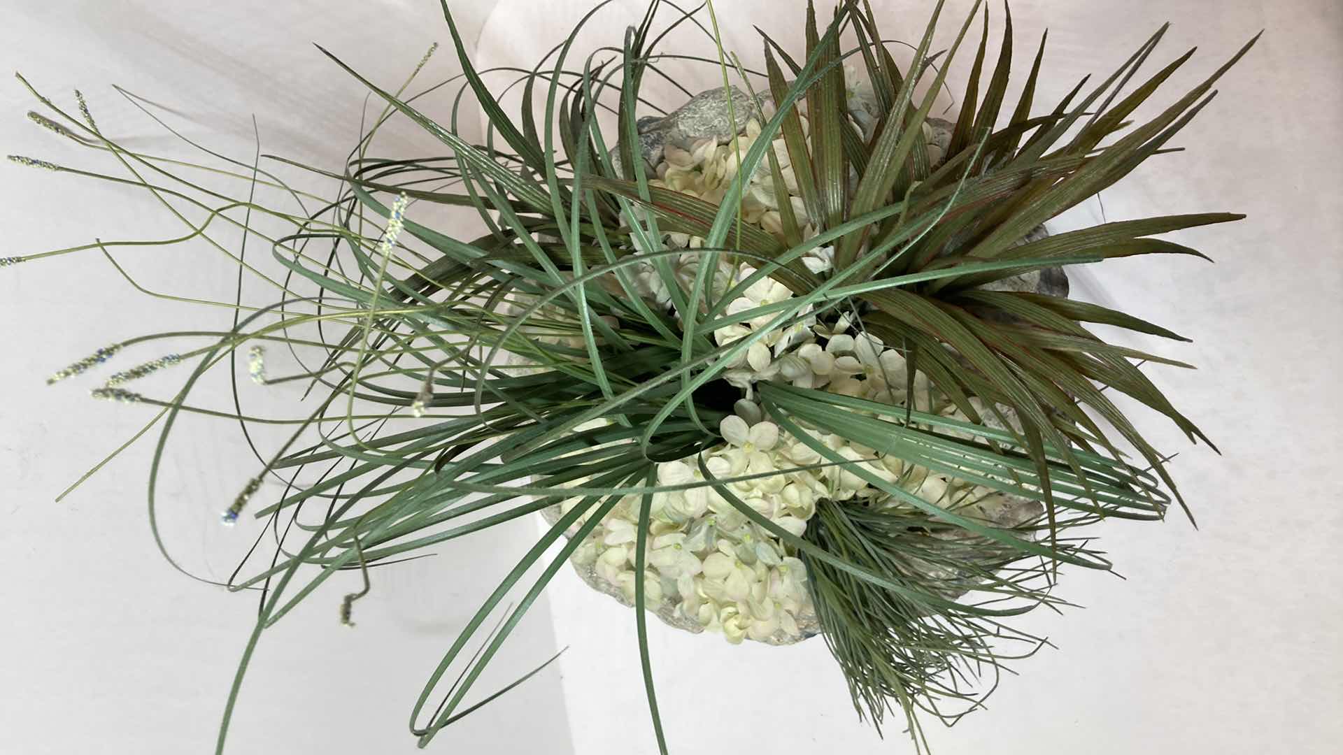 Photo 1 of SEASHELL RESIN PLANTER W FLOWERS 13” X 10” H8”