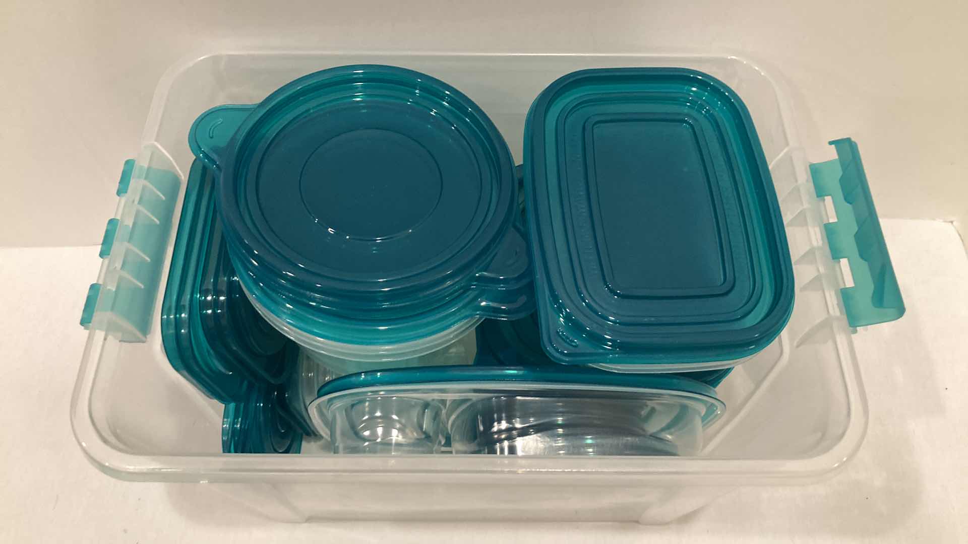 Photo 1 of GREEN TOP PLASTIC STORAGE CONTAINERS