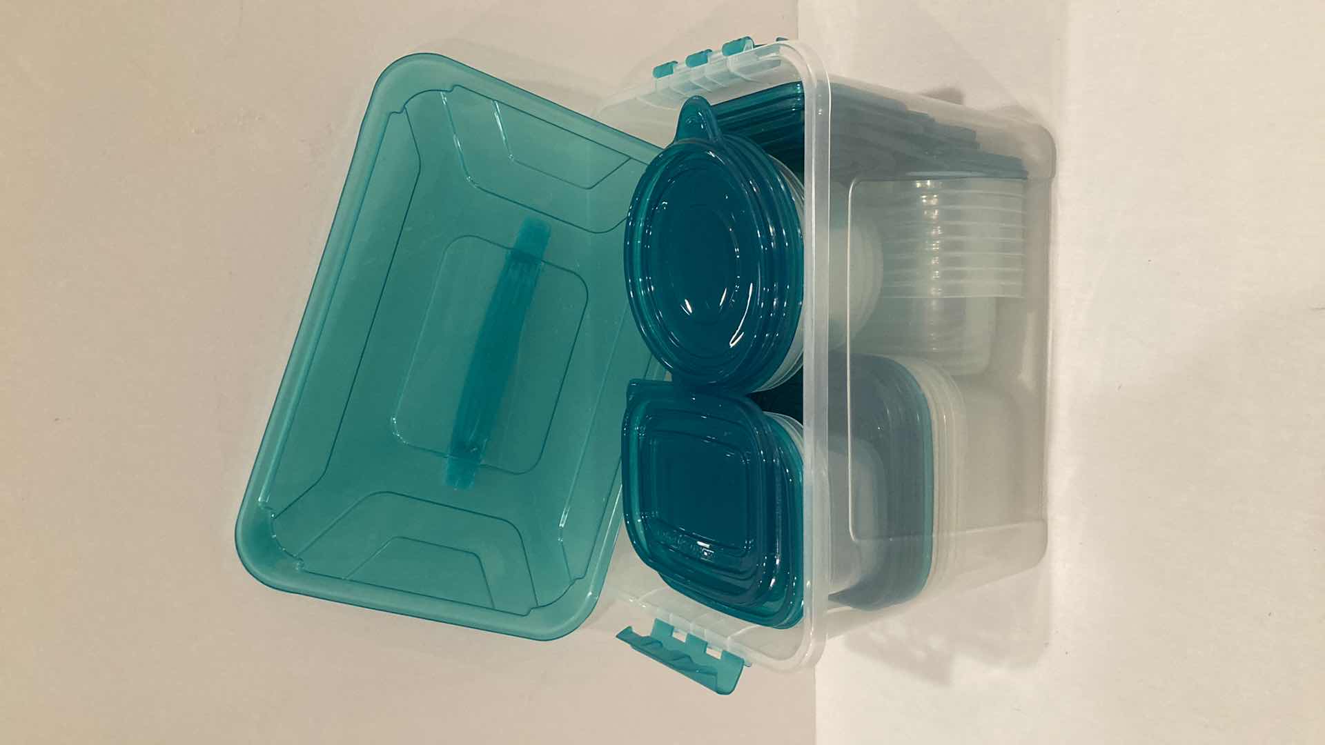 Photo 1 of GREEN TOP PLASTIC STORAGE CONTAINERS