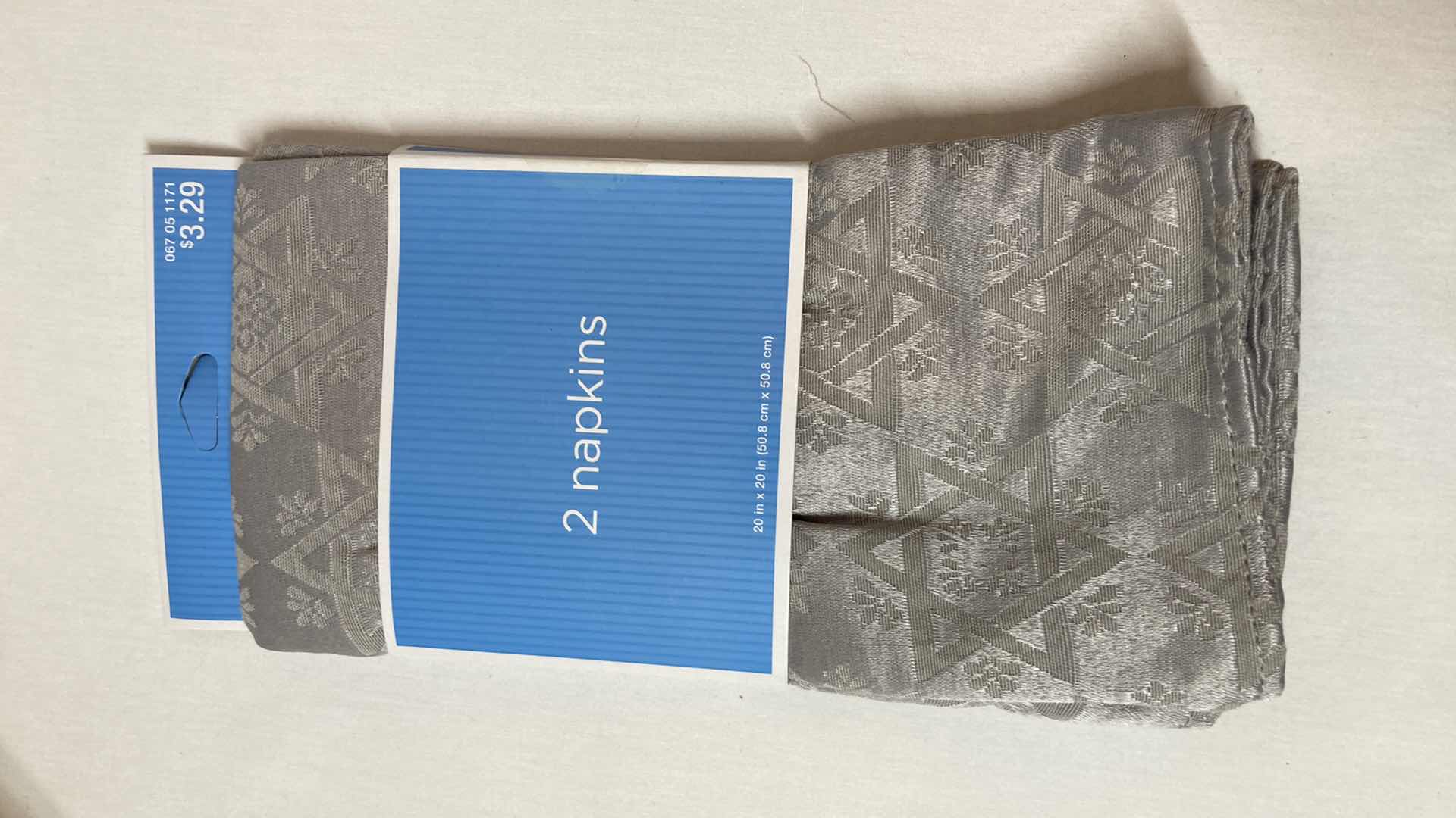 Photo 1 of NEW TARGET BRAND STAR OF DAVID GRAY CLOTH NAPKINS (20)