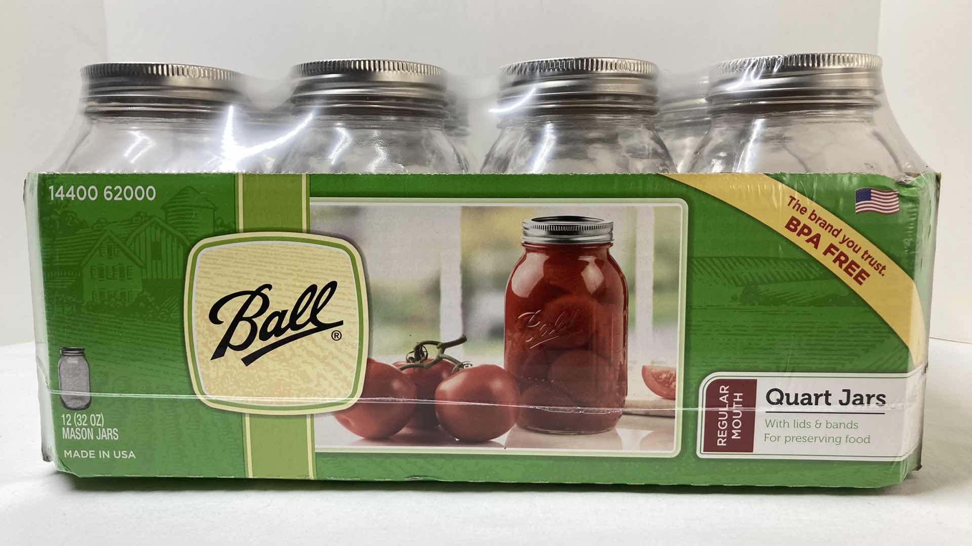 Photo 1 of NEW BALL 12OZ MASON JAR SET (12)