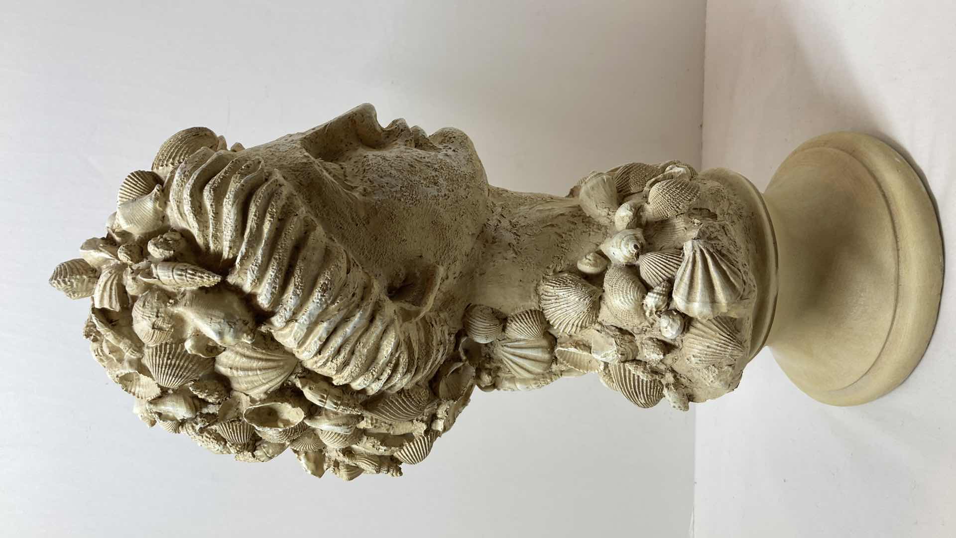 Photo 1 of AQUATIC GOD PLASTER FIGURE HEAD 8” X 7” H19”