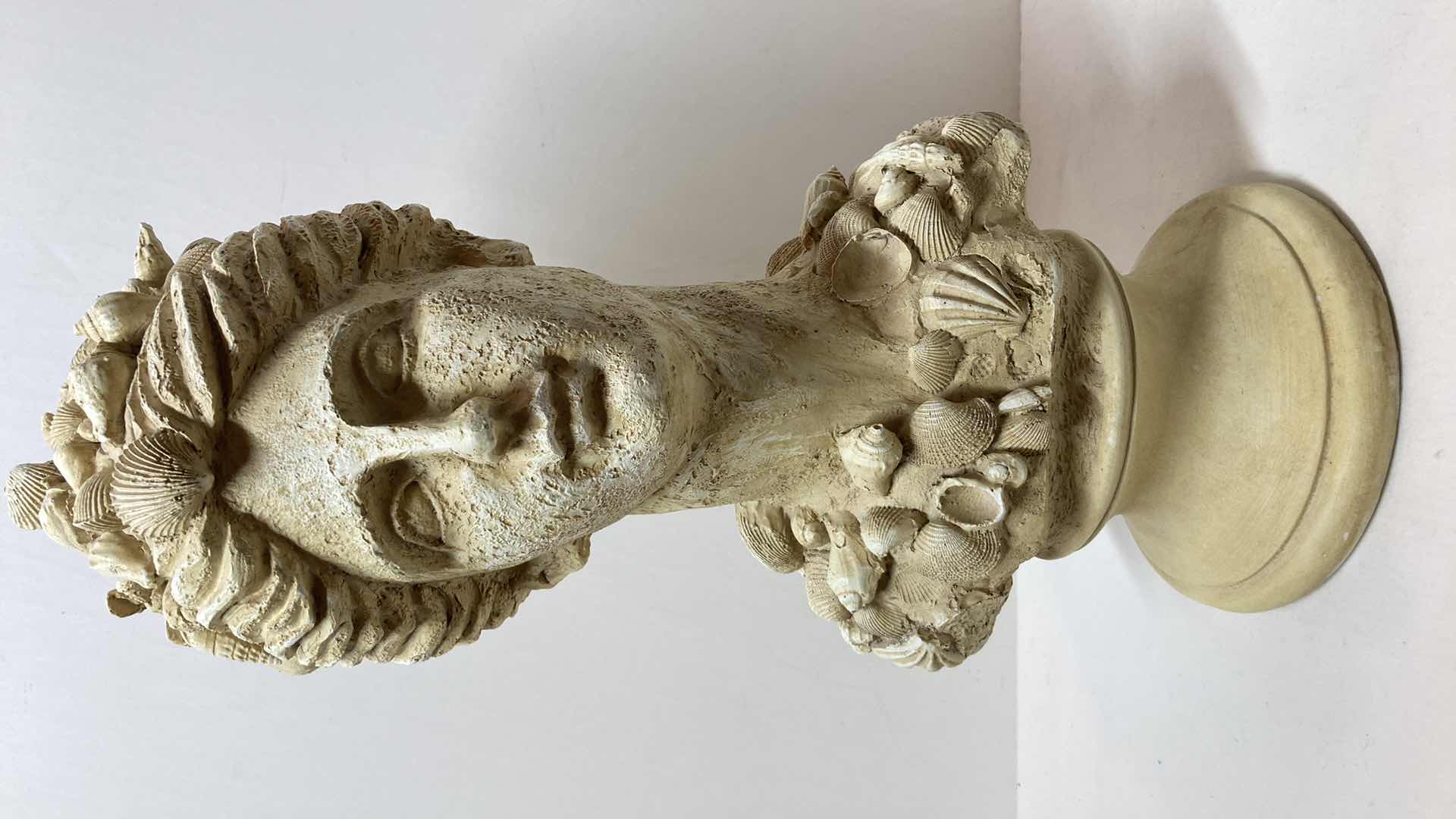 Photo 1 of AQUATIC GOD PLASTER FIGURE HEAD 8” X 7” H19”