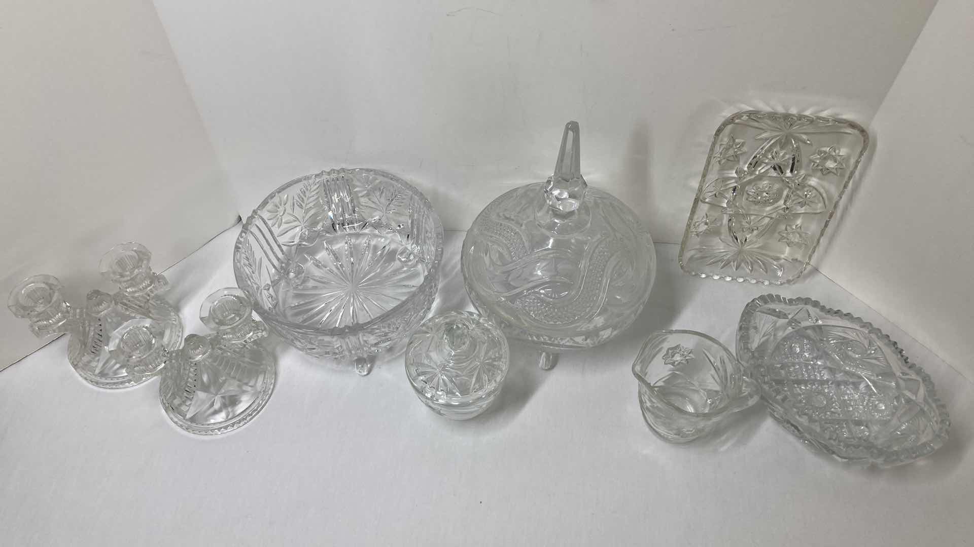 Photo 1 of CLEAR DECORATIVE GLASS- VARIOUS DESIGNS & PURPOSES (8)