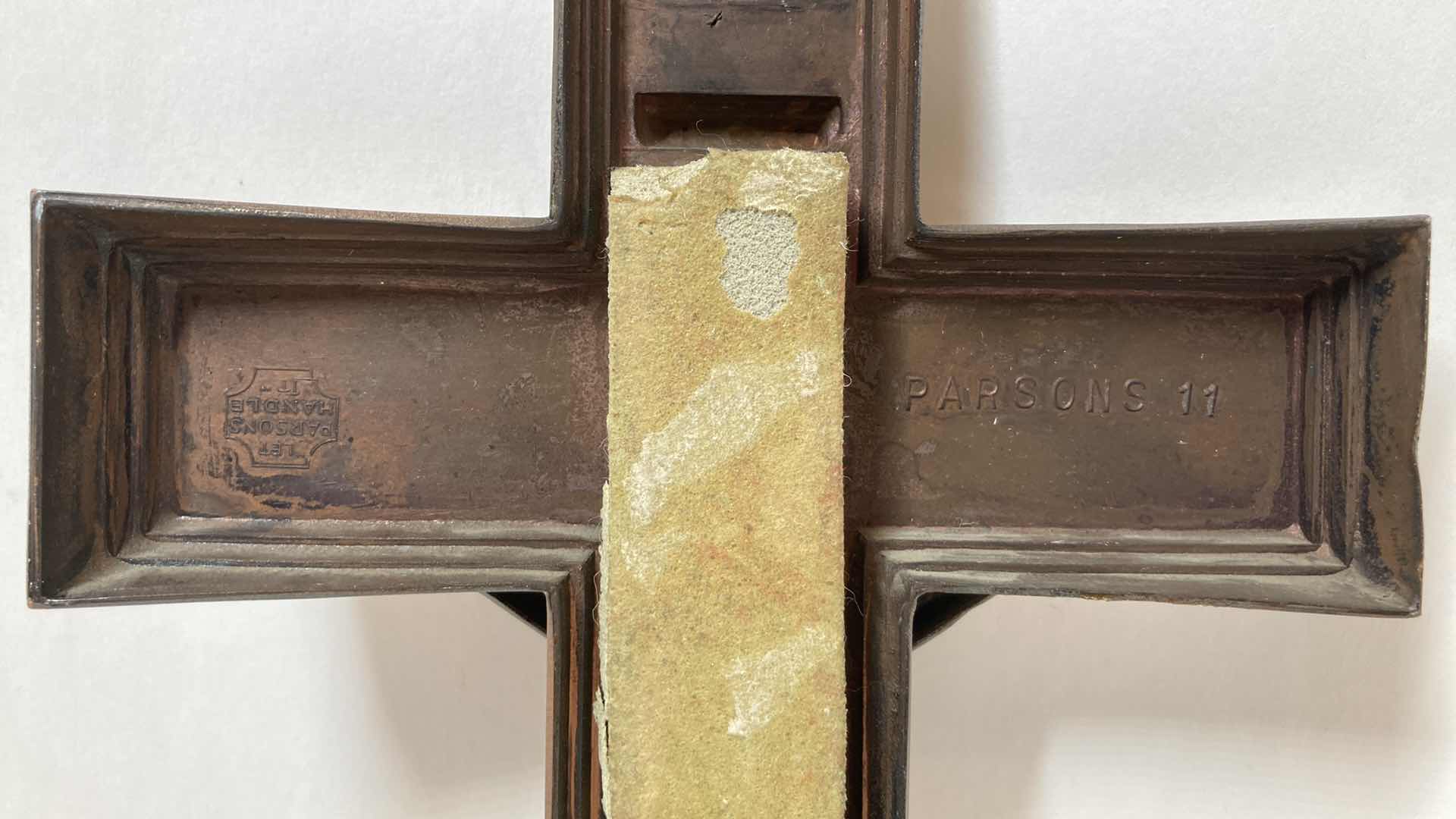 Photo 5 of CRUCIFIED JESUS COPPER FINISH METAL CROSS 6” X 11”