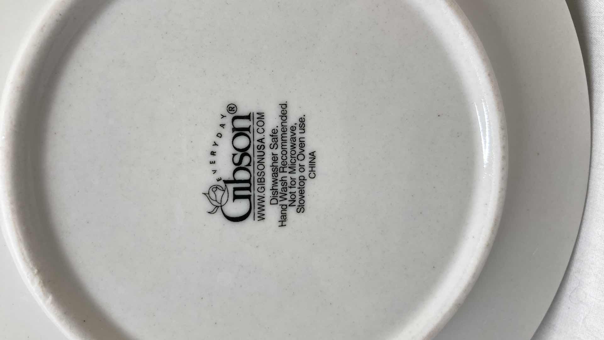 Photo 1 of GIBSON WHITE GOLD TRIM DISH SET (42)