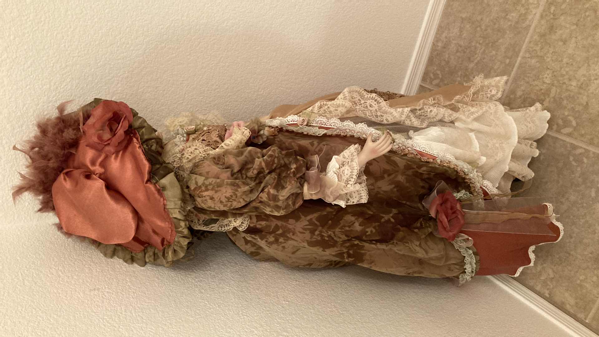 Photo 3 of VICTORIAN STYLE DOLL W STAND 20” X 41”