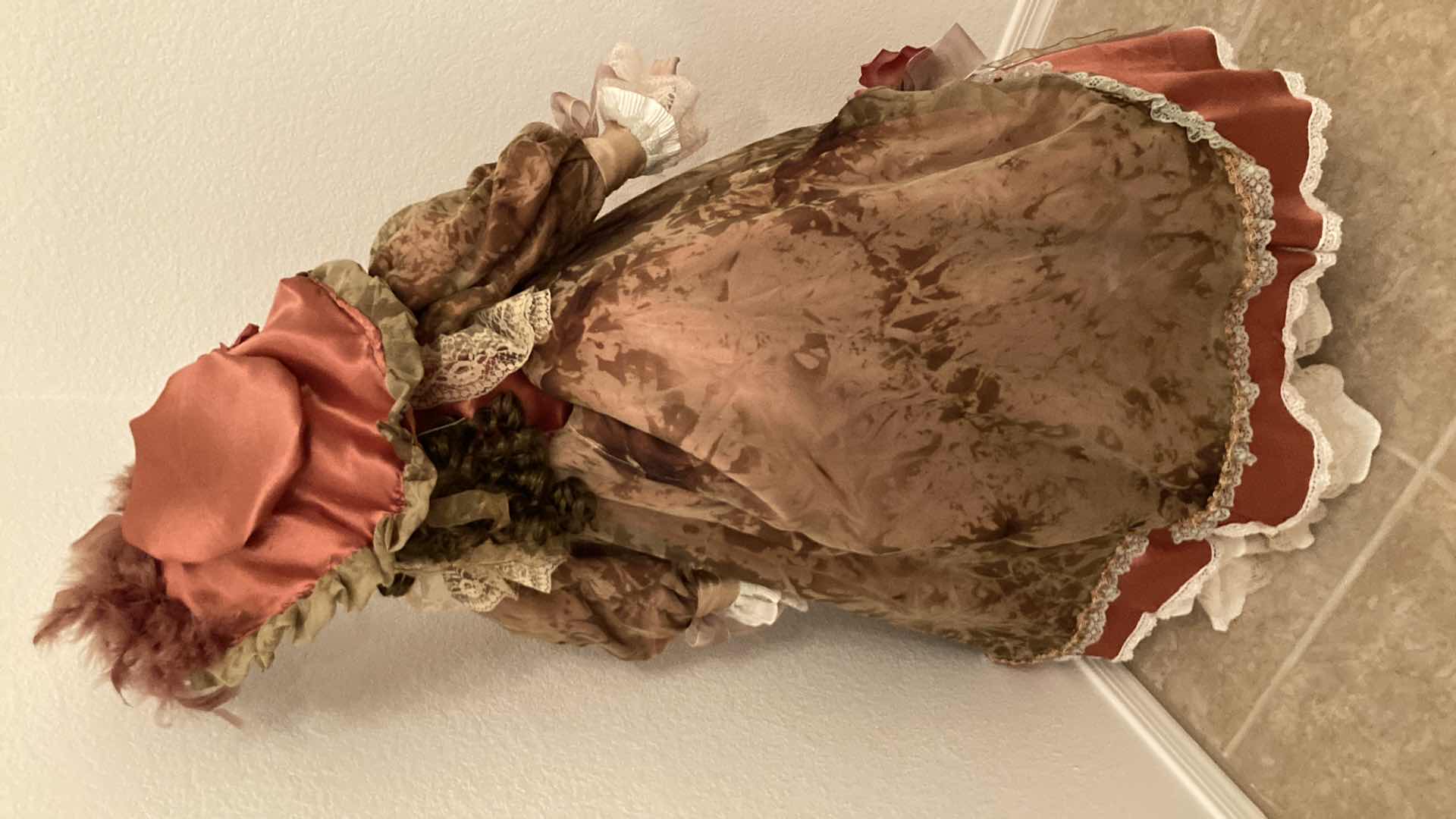 Photo 4 of VICTORIAN STYLE DOLL W STAND 20” X 41”