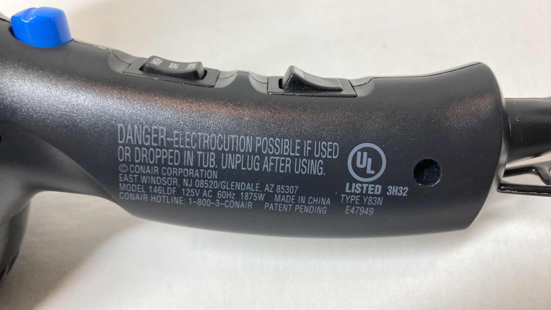 Photo 1 of CONAIR ION SHINE HAIR DRYER 1875 MODEL Y83N W ATTACHMENTS & INFRA-SHINE FLAT IRON MODEL INC2