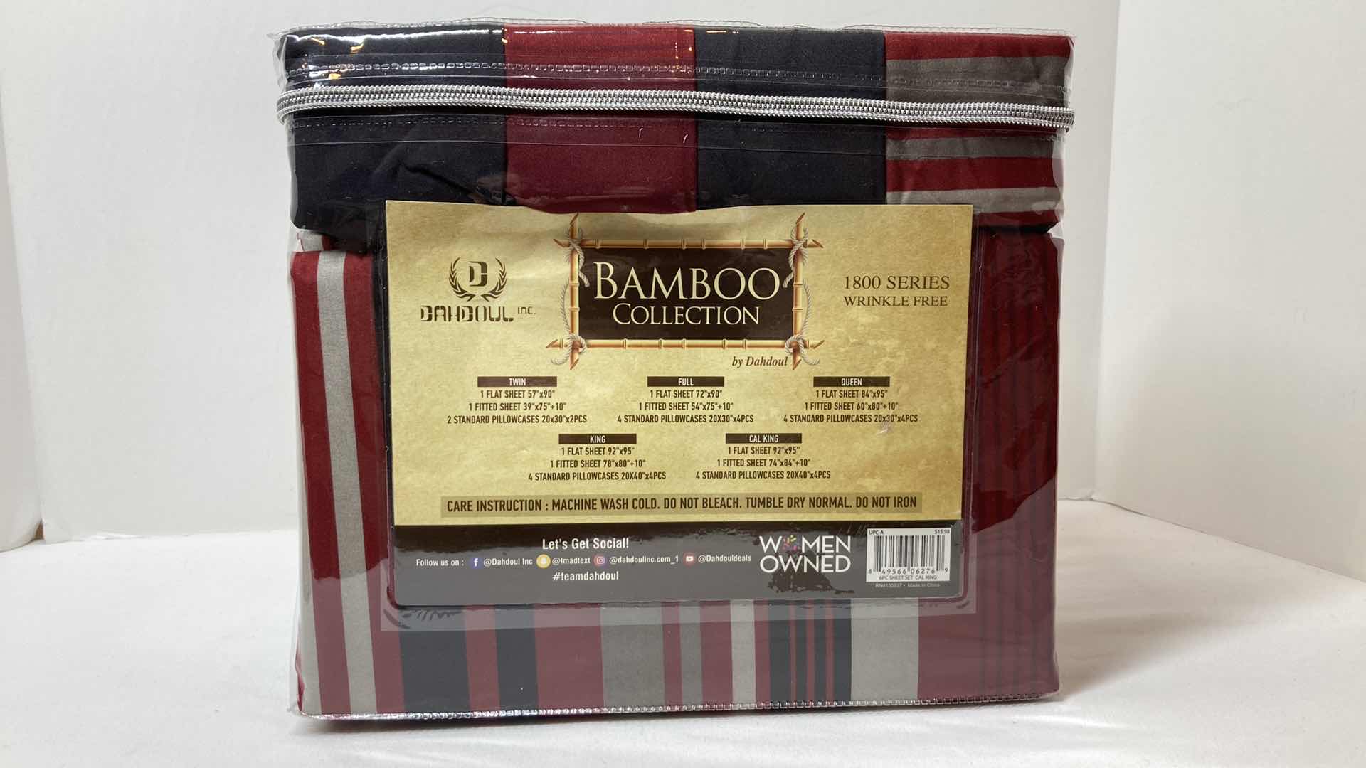 Photo 1 of NEW DAHDOUL INC BAMBOO COLLECTION 1800 SERIES MICROFIBER CAL KING SUZE SHEET SET (6PC)