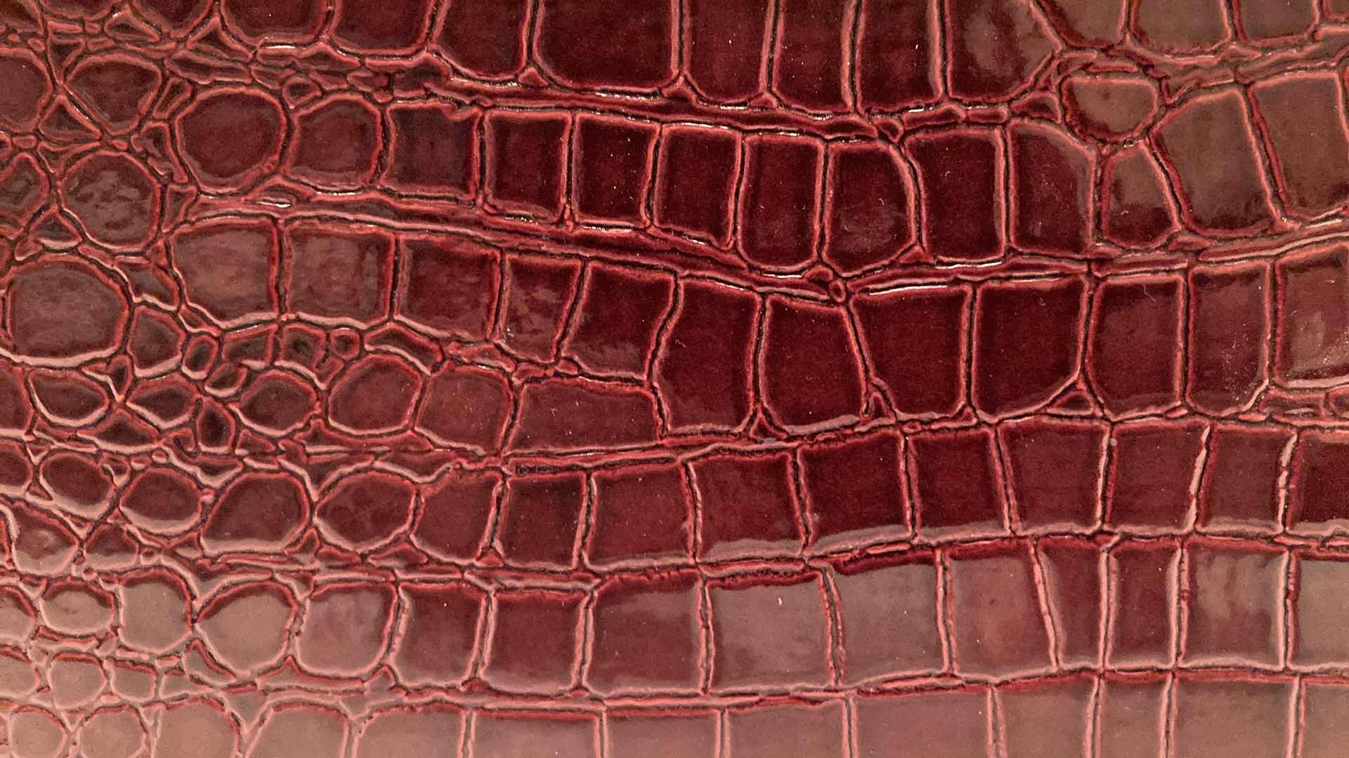 Photo 1 of ALLIGATOR SKIN PRINT DARK RED TRAVEL CASE