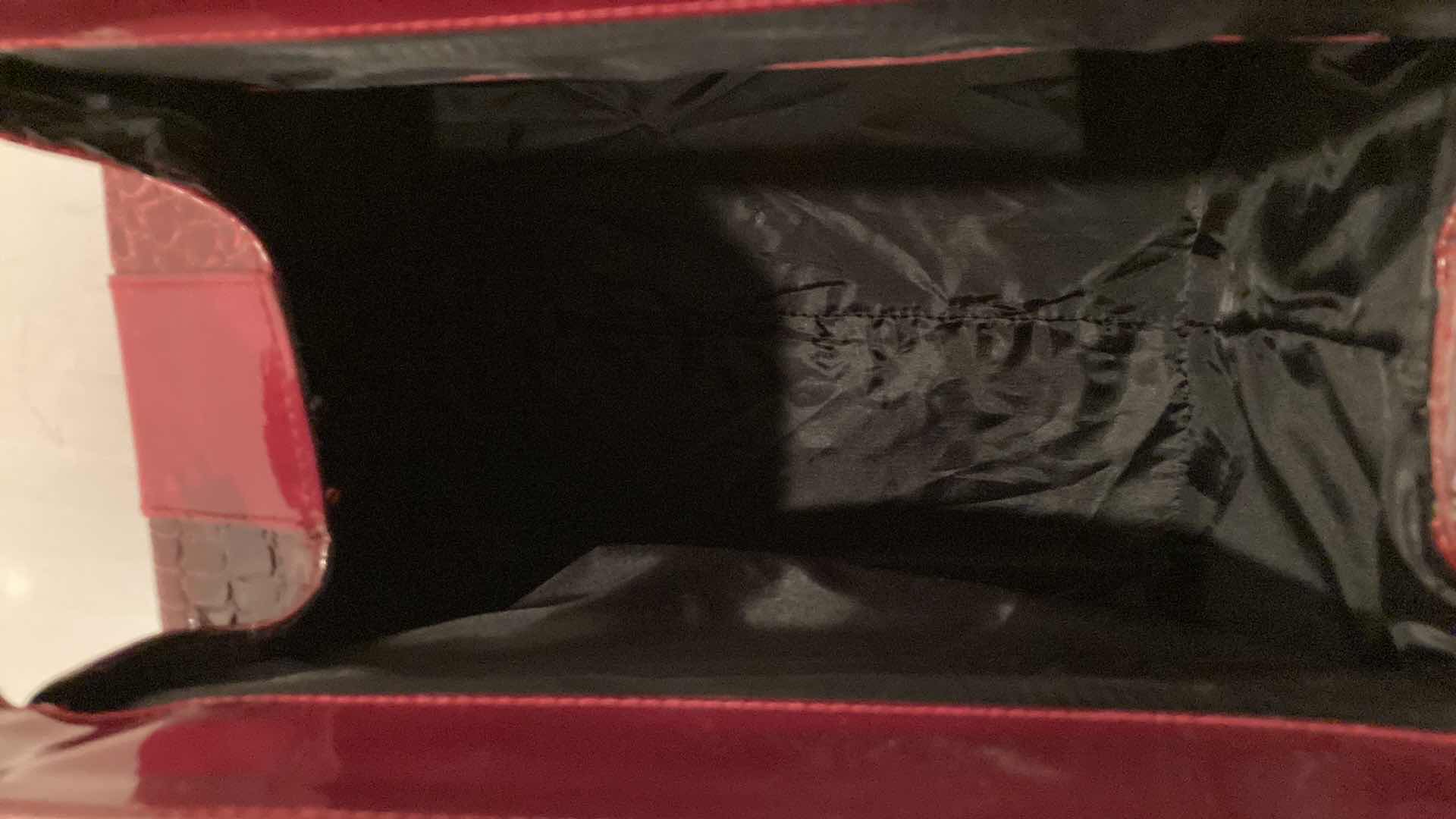 Photo 1 of ALLIGATOR SKIN PRINT DARK RED TRAVEL CASE