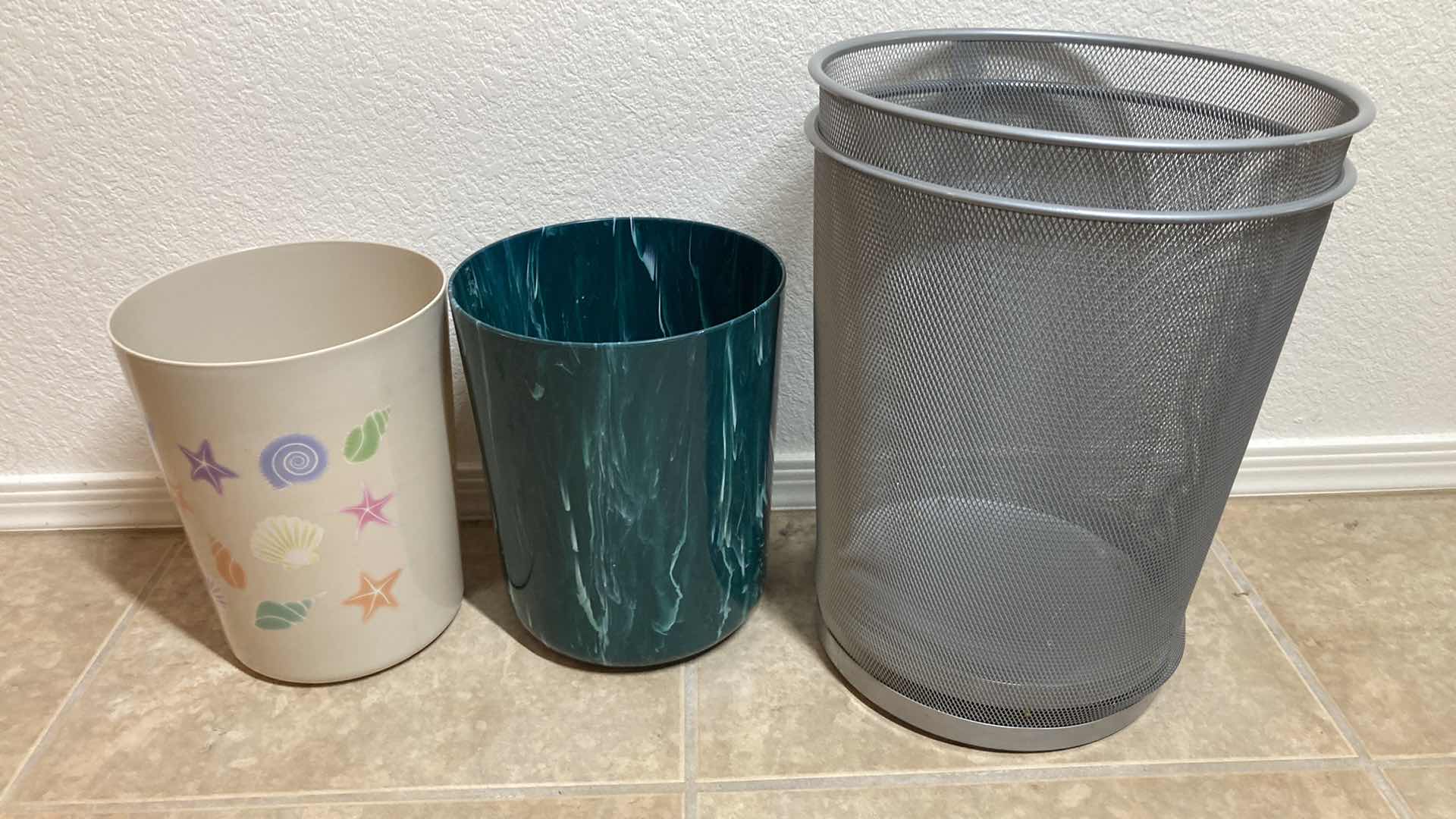 Photo 1 of MINI METAL & PLASTIC WASTE BASKETS (4)