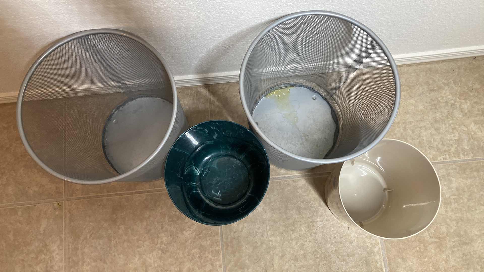 Photo 1 of MINI METAL & PLASTIC WASTE BASKETS (4)