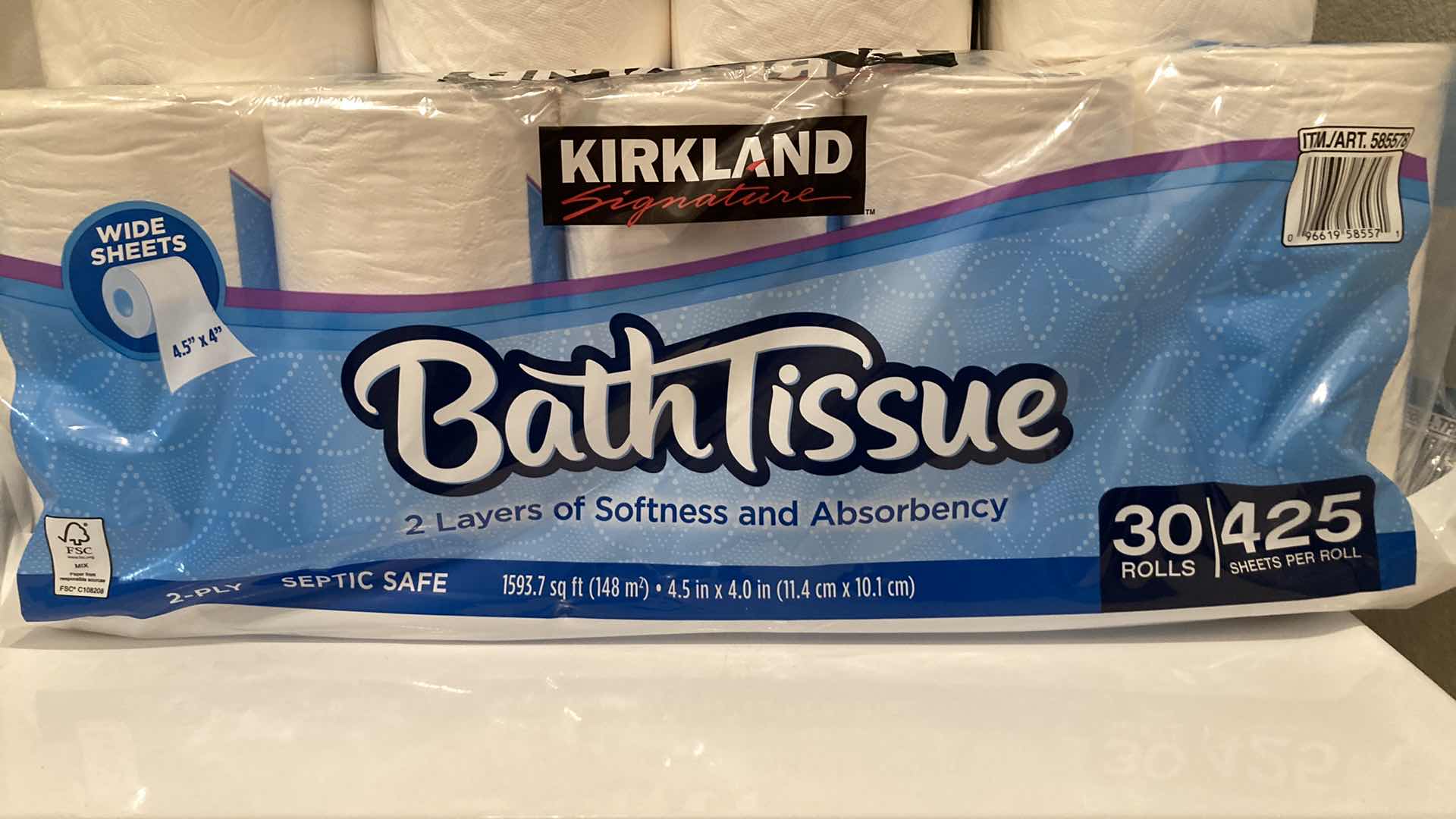 Photo 1 of NEW KIRKLAND TOILET PAPER 30PK & PAPER TOWELS 8 ROLLS