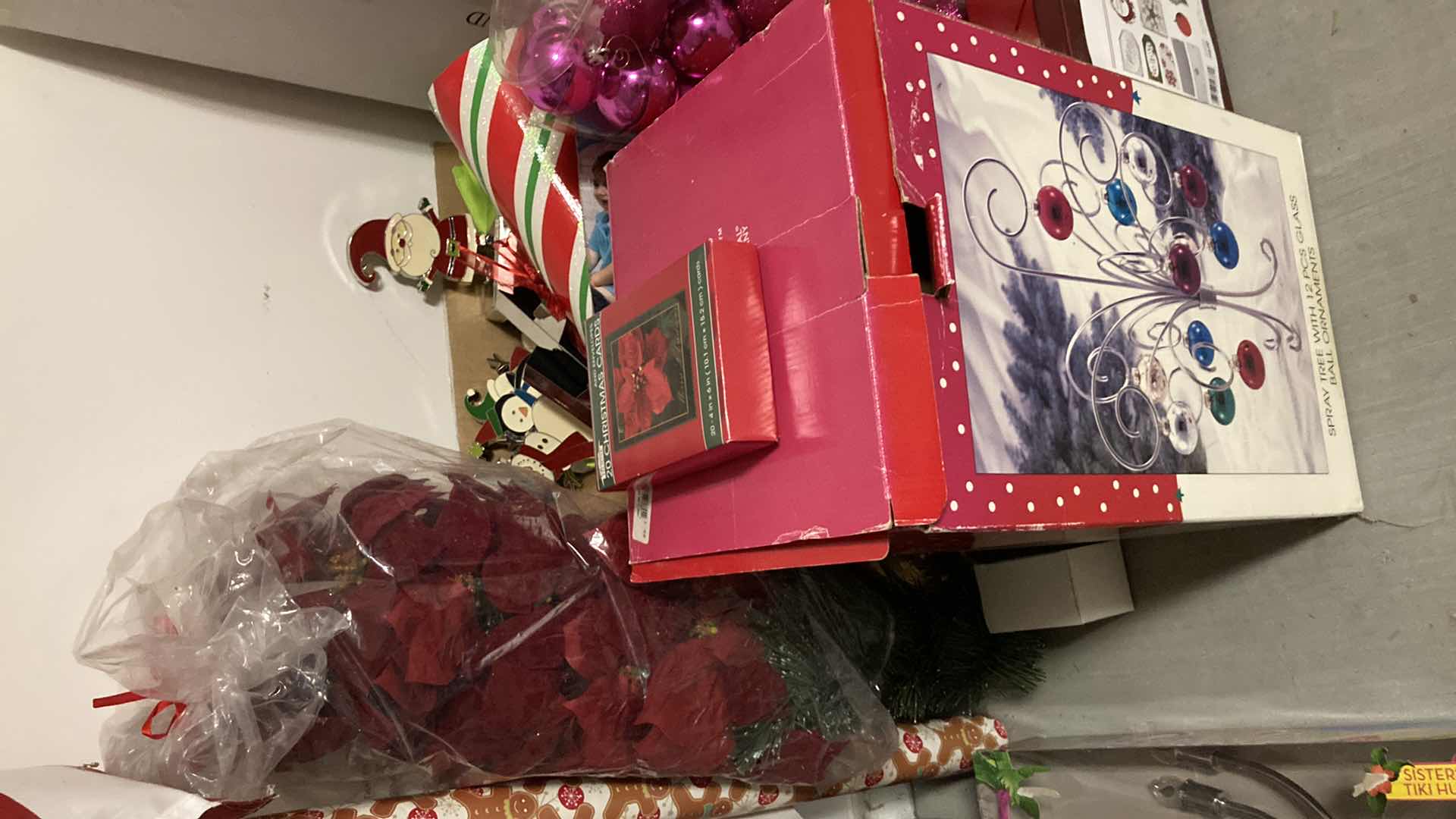 Photo 1 of CHRISTMAS DECORATIONS W AMERICAN FLAG