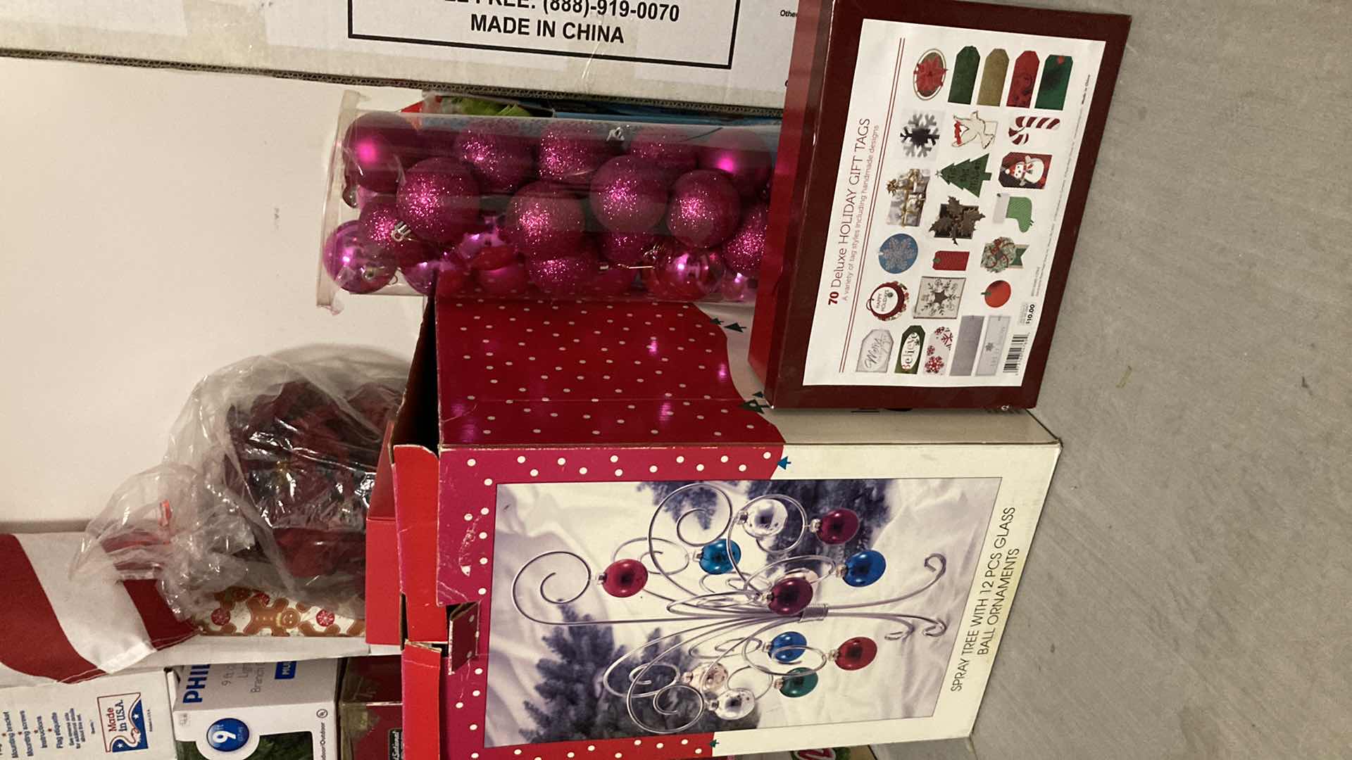 Photo 1 of CHRISTMAS DECORATIONS W AMERICAN FLAG