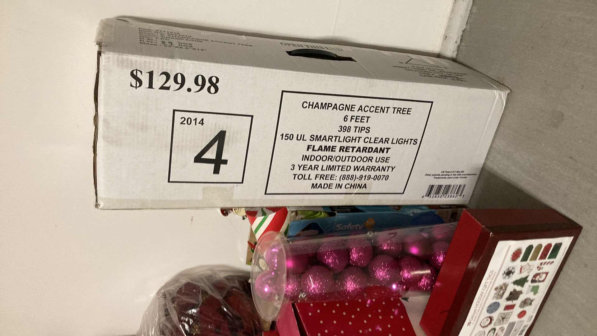 Photo 1 of CHRISTMAS DECORATIONS W AMERICAN FLAG