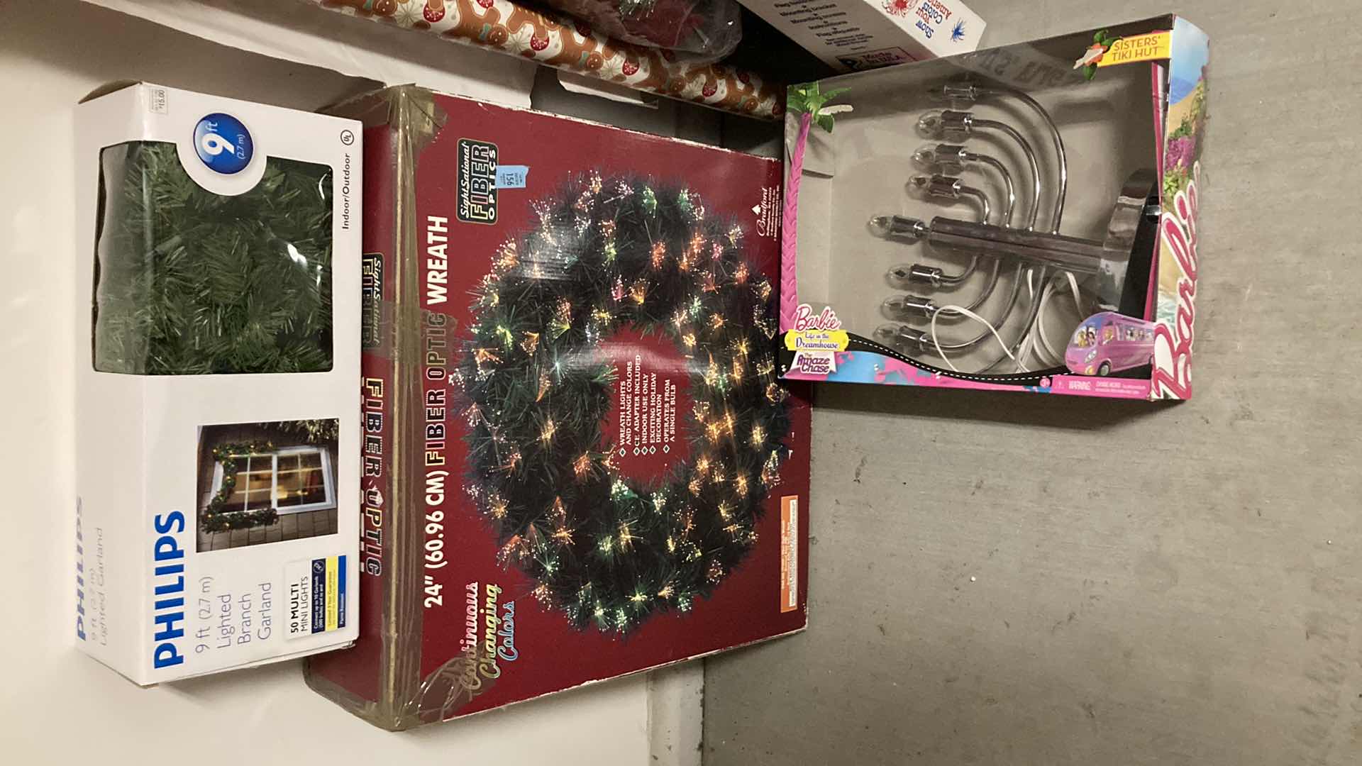 Photo 1 of CHRISTMAS DECORATIONS W AMERICAN FLAG