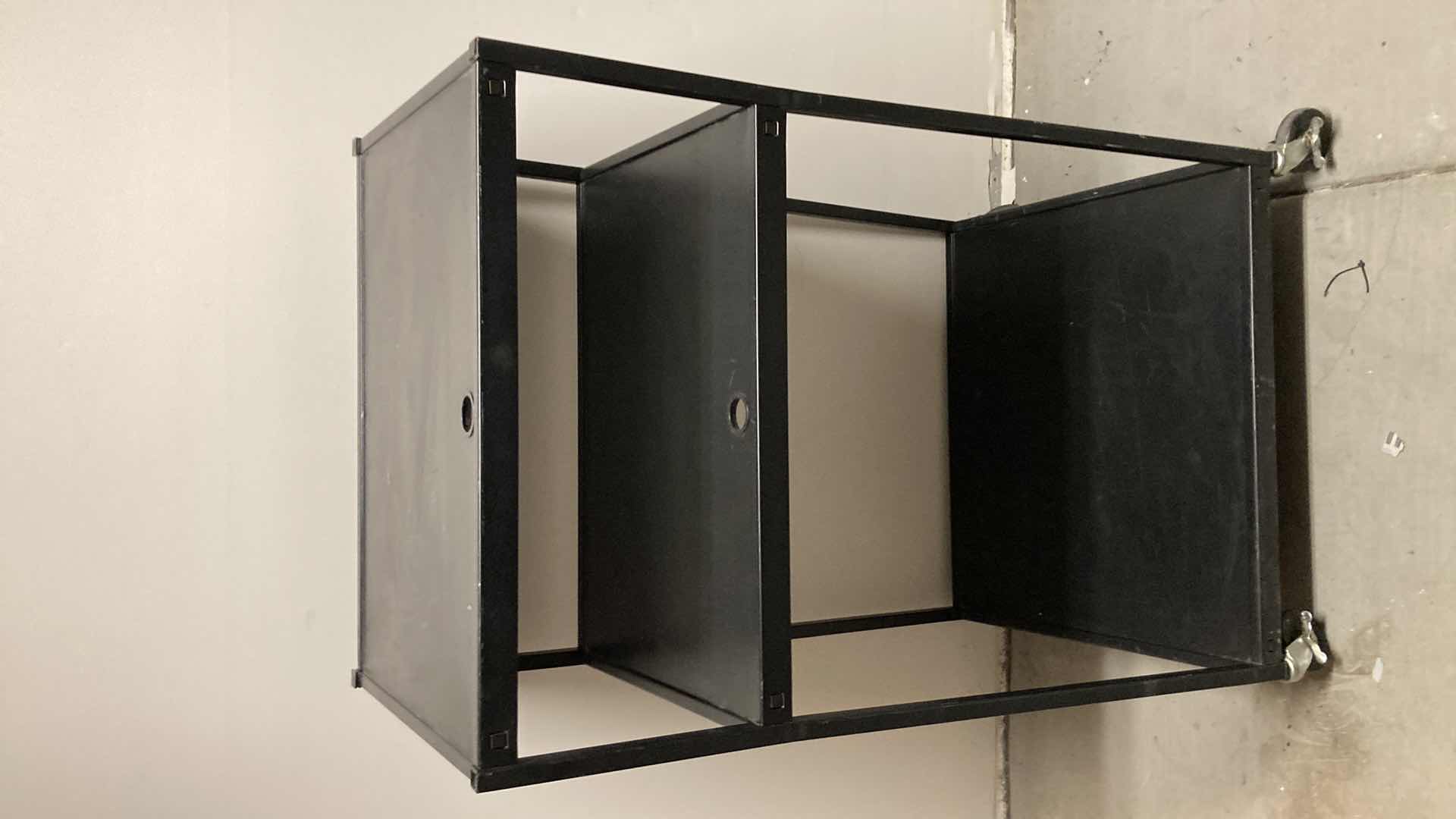 Photo 1 of BLACK METAL 3 TIER ROLLING RACK 32” X 22” H54”