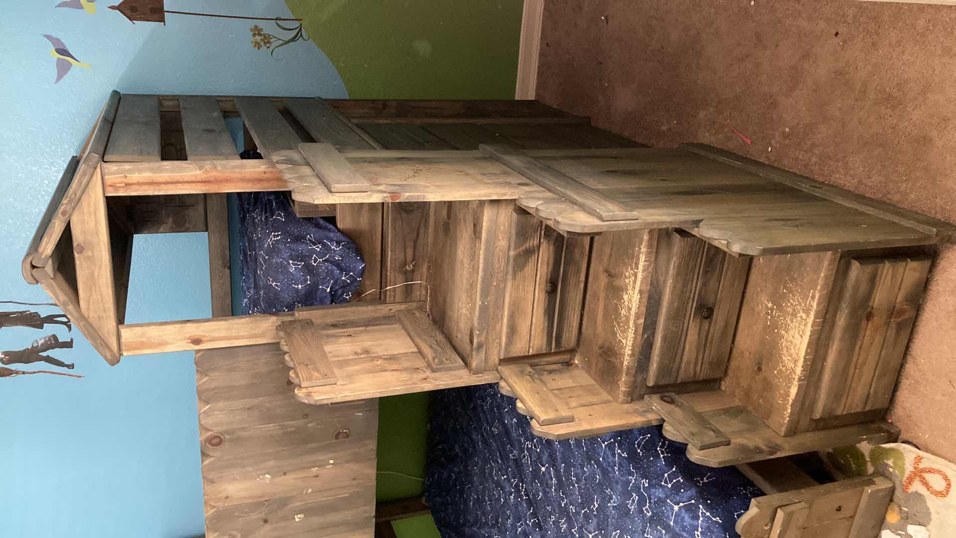 Photo 1 of THE FORT COLLECTION DRIFTWOOD LOFT STYLE TWIN & FULL SIZE KIDS BED SET 87” X 83” H76”