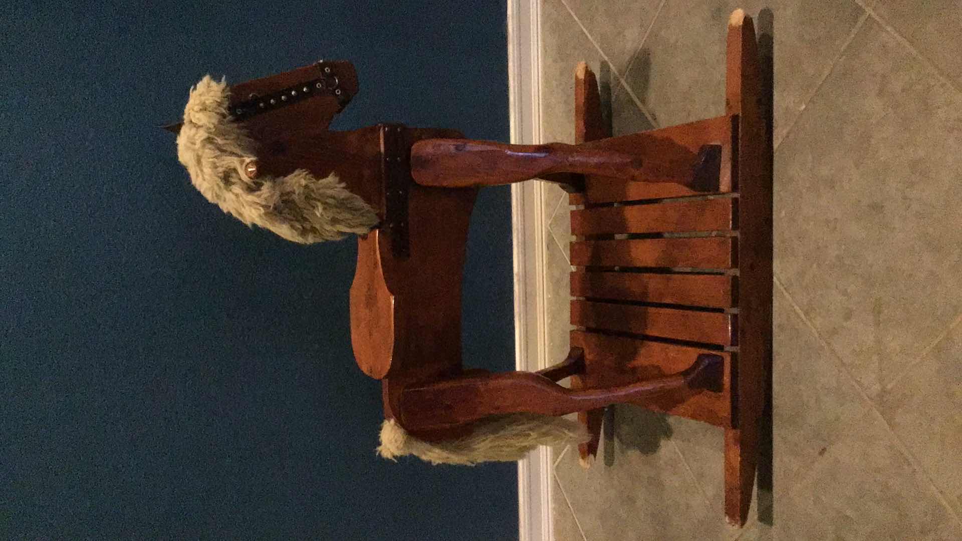 Photo 1 of VINTAGE WOODEN ROCKING HORSE