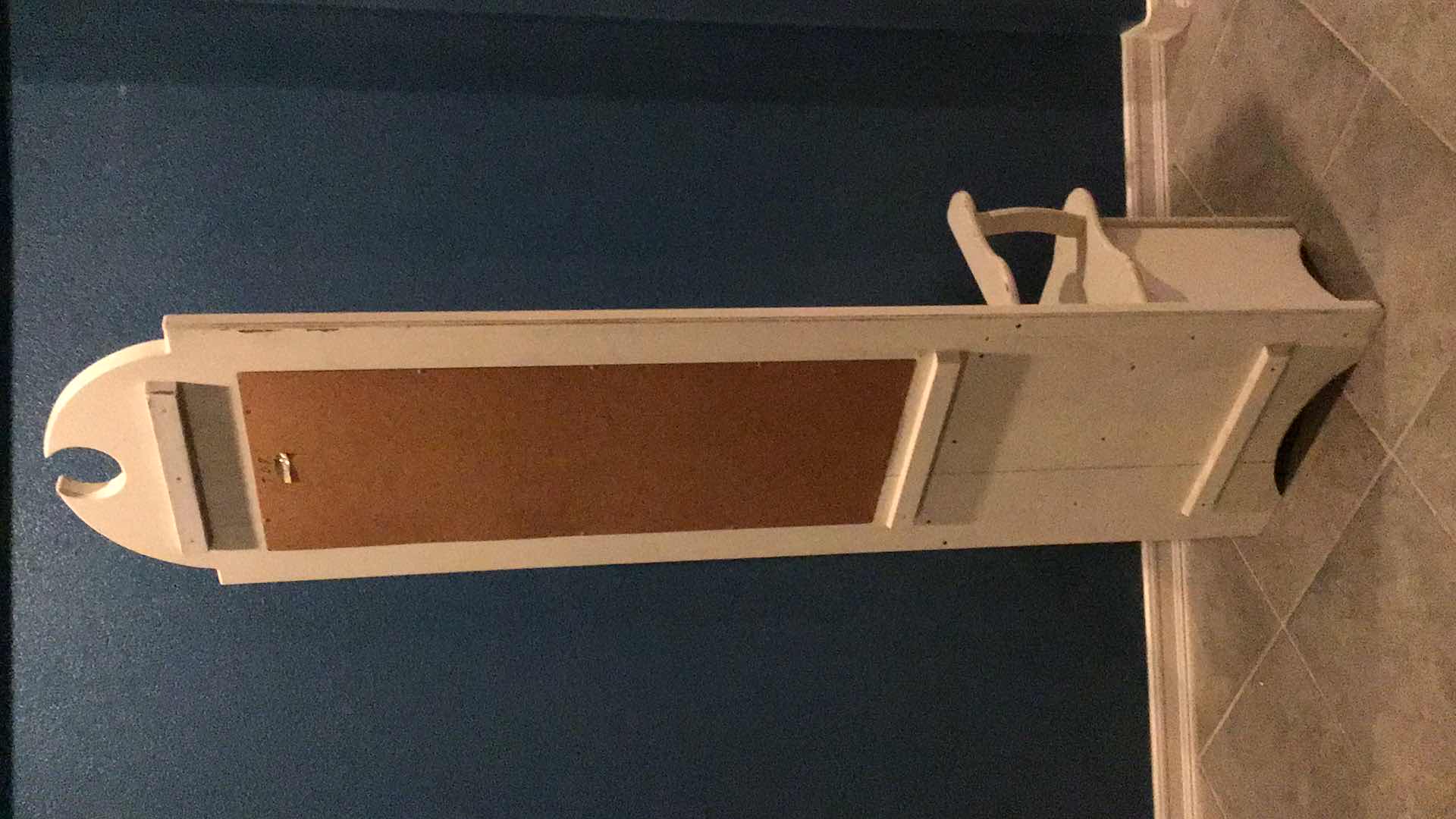 Photo 1 of WHITE WOOD HALL TREE/CHAIR STORAGE IN SEAT/COAT HOOKS/MIRROR 24” X 1” H82”