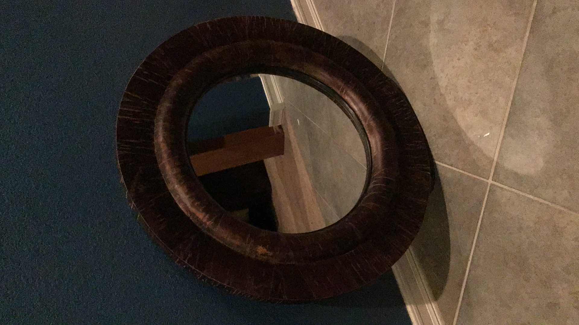 Photo 1 of THREE HANDS CORP HANGING WALL MIRROR WOOD 32” X 32”