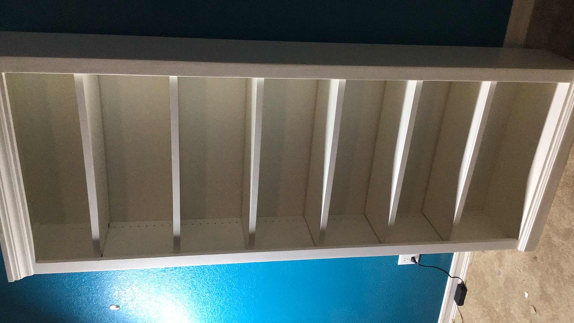 Photo 2 of WHITE WOOD WALKER FURNITURE BOOK SHELF 32” X 14” H83” JC3284