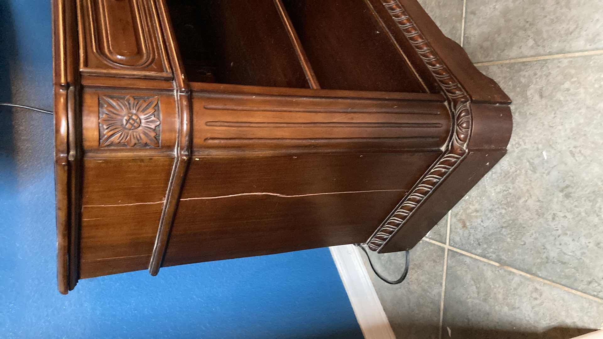 Photo 1 of MAHOGANY WOOD FINISH ENTERTAINMENT CENTER 46” X 19” H35”