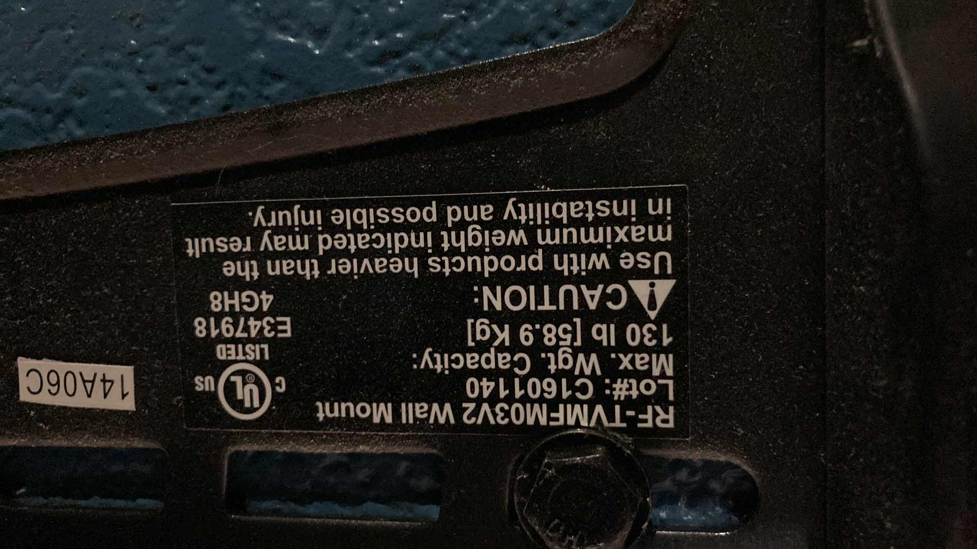 Photo 1 of PANASONIC 54” PLASMA HDTV MODEL TC-P54S1 W REMOTE & WALL-MOUNT