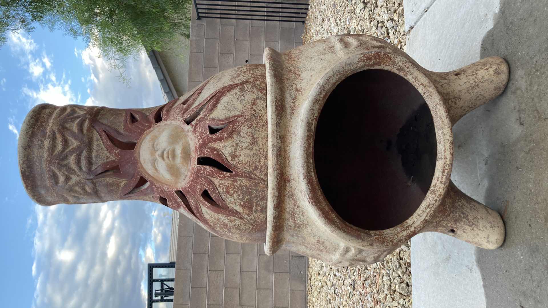 Photo 1 of SUN FACE CLAY CHIMINAHA 23” X 45”