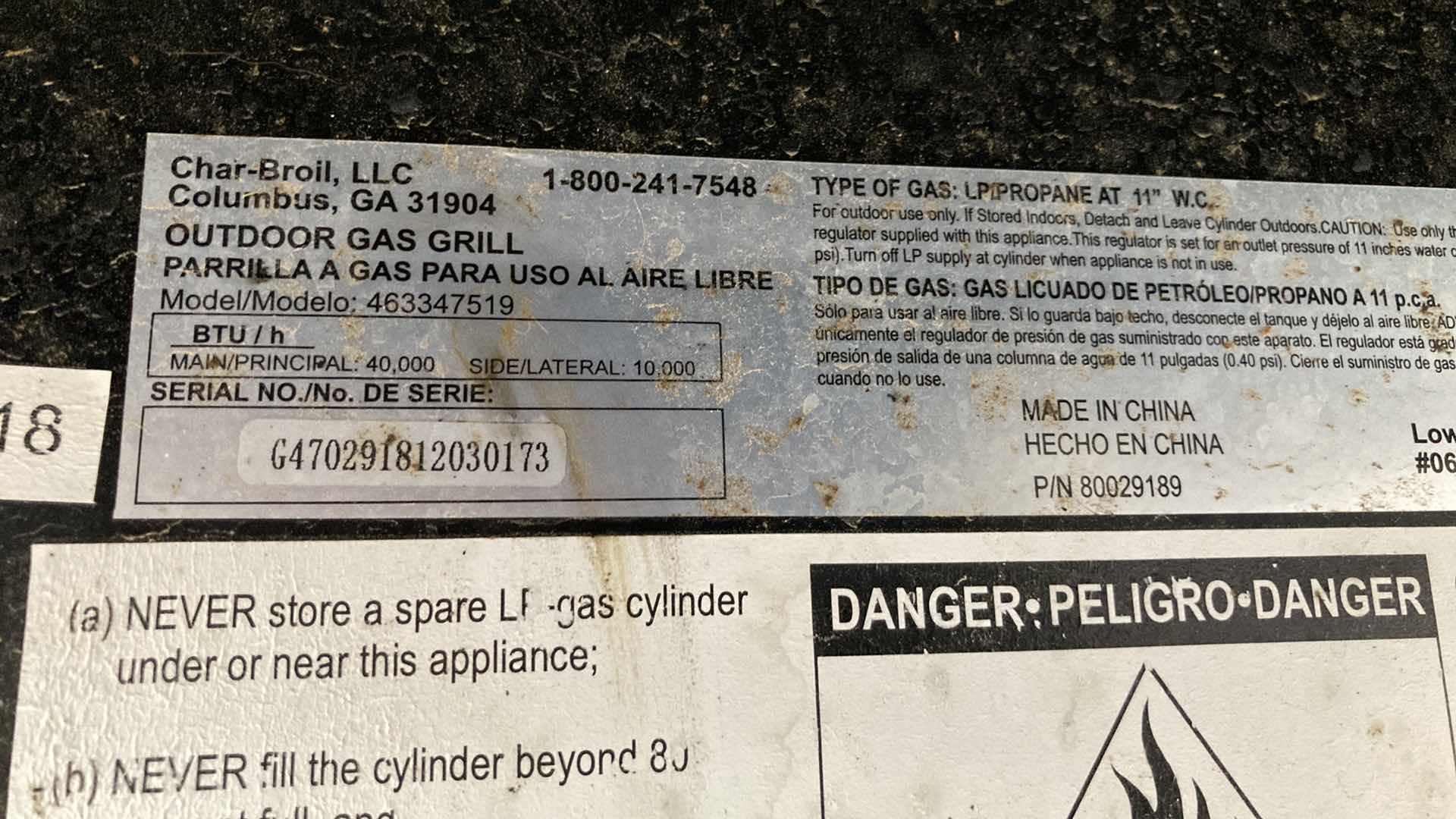 Photo 1 of CHAR-BROIL PERFORMANCE PROPANE GRILL MODEL 463347519 W TANKS & BBQ UTENSILS