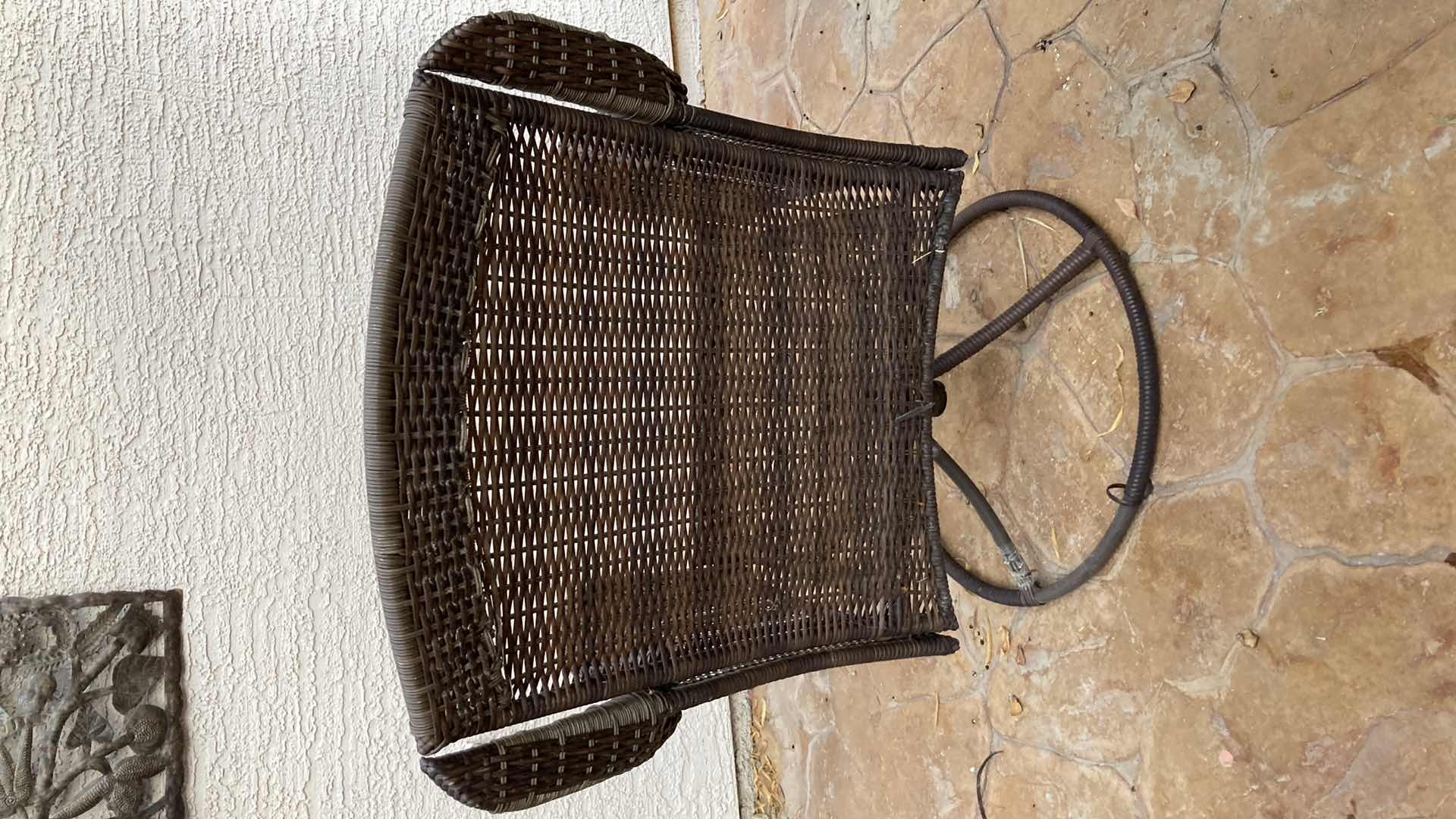 Photo 5 of BETTER HOMES BRUSHED BRONZE WOVEN PATIO TABLE 48” X 28” & CHAIRS 30” X 29” H38” (4) W OTTOMAN