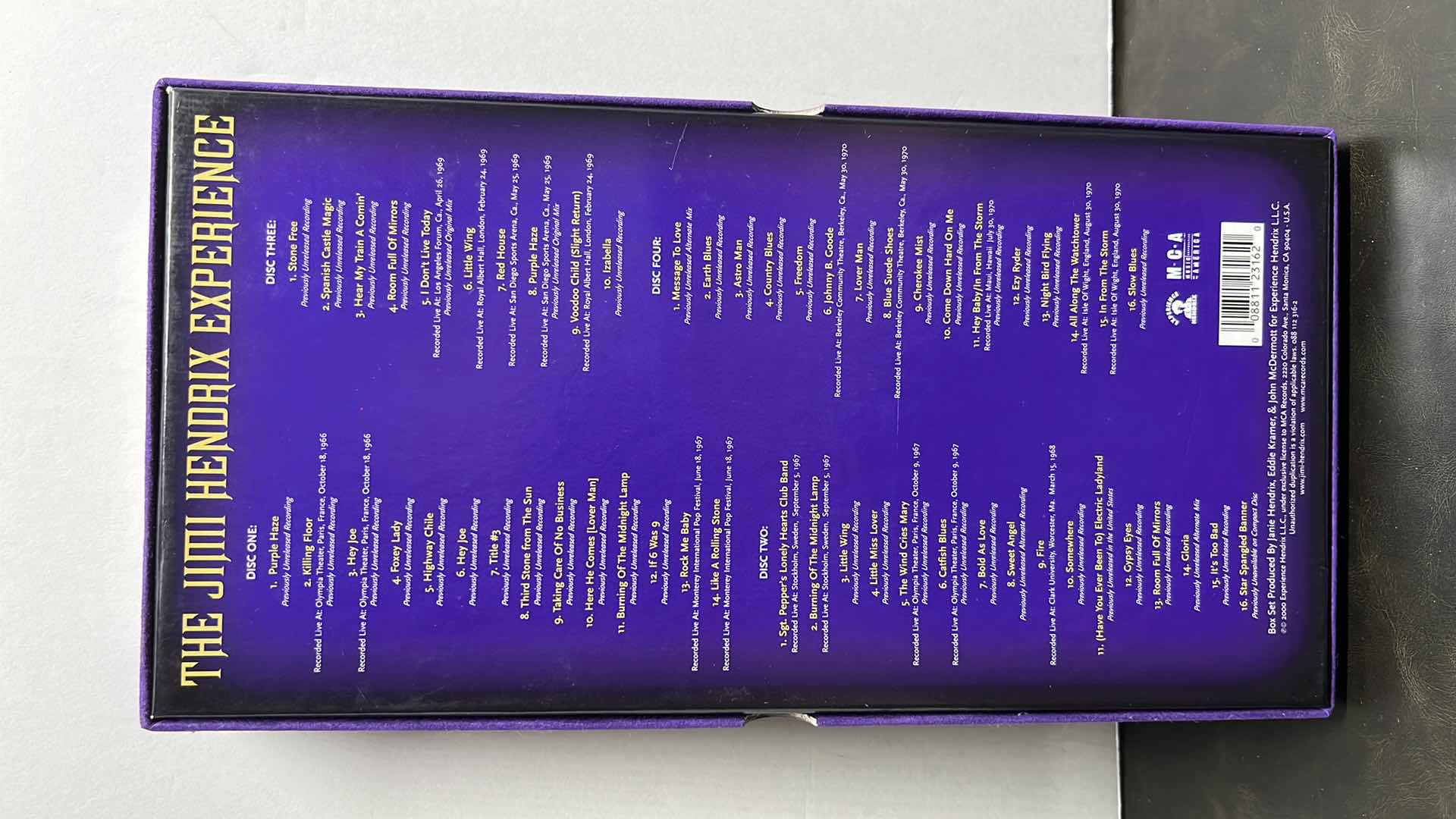 Photo 1 of THE JIMI HENDRIX EXPERIENCE 4 CD BOX SET