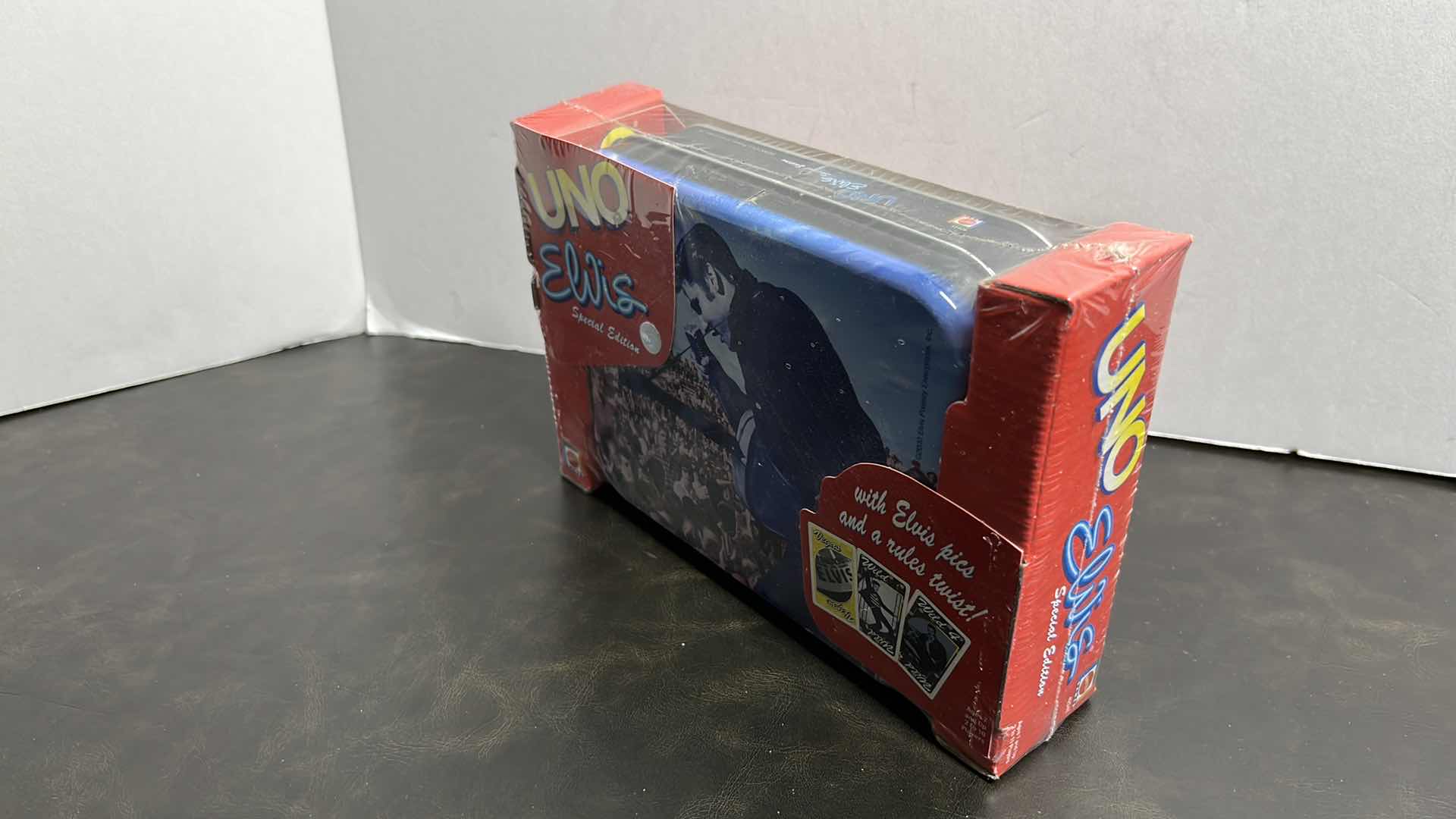 Photo 1 of NEW MATTEL GAMES UNO SPECIAL EDITION ELVIS PRESLEY W STORAGE TIN CARD GAME MODEL 42541