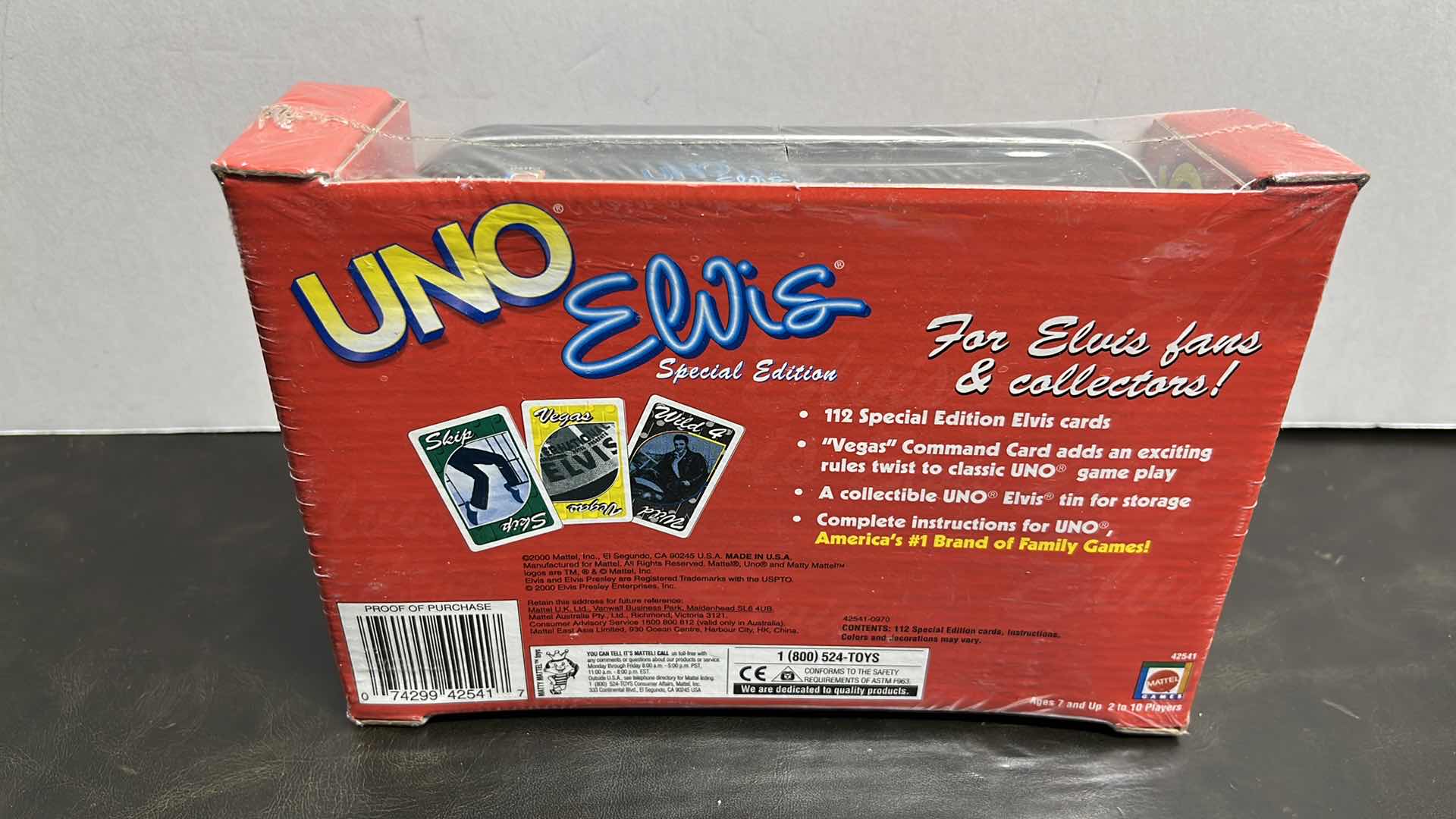 Photo 1 of NEW MATTEL GAMES UNO SPECIAL EDITION ELVIS PRESLEY W STORAGE TIN CARD GAME MODEL 42541
