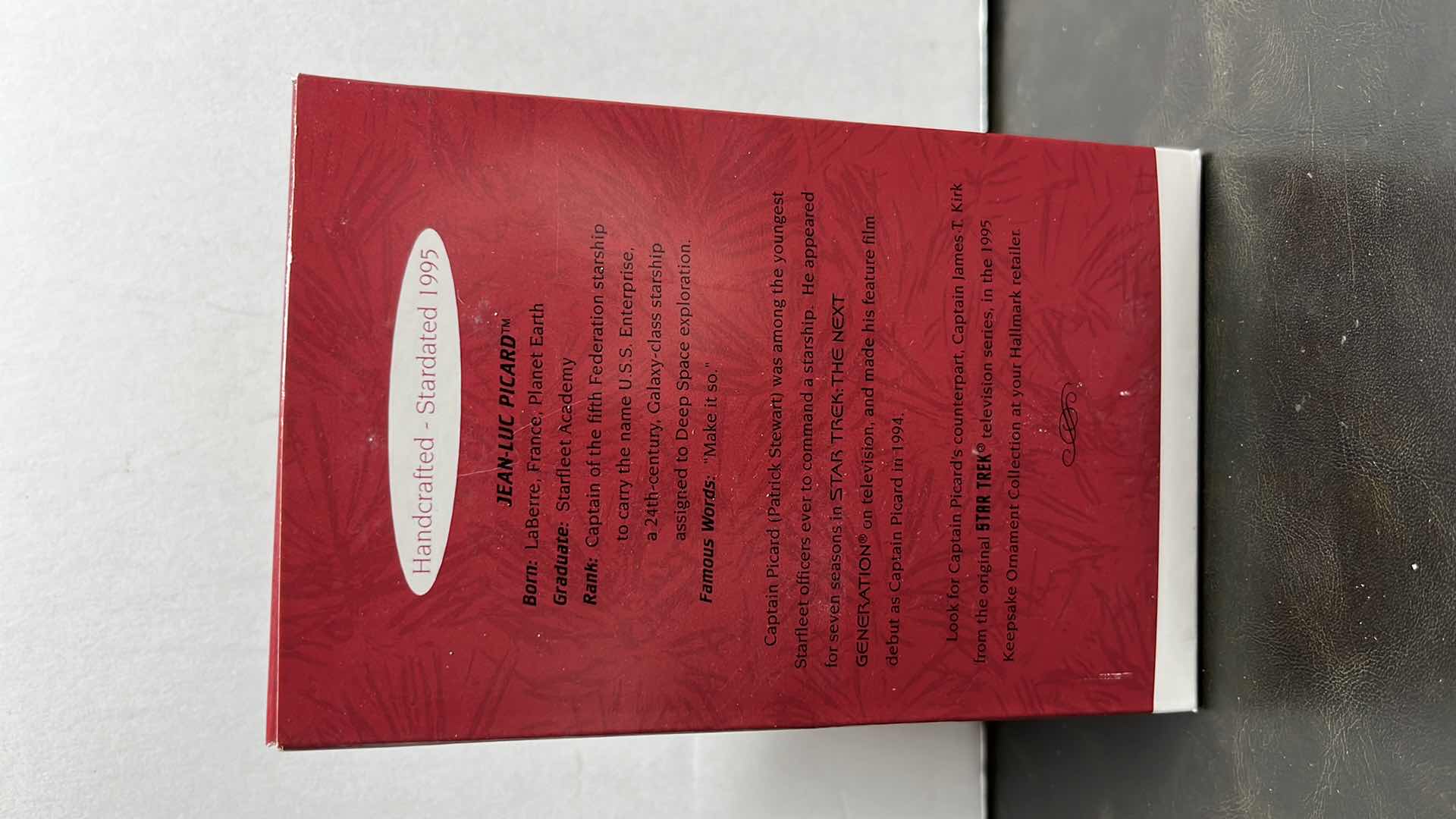 Photo 1 of NEW HALLMARK KEEPSAKE ORNAMENT 1995 STAR TREK THE NEXT GENERATION CAPTAIN JEAN-LUC PICARD, QXI5737