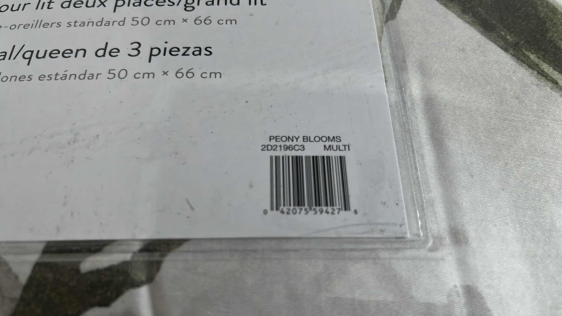 Photo 1 of NEW PERI HOME FULL/QUEEN COMFORTER SET, PEONY BLOOMS #2D2196C3