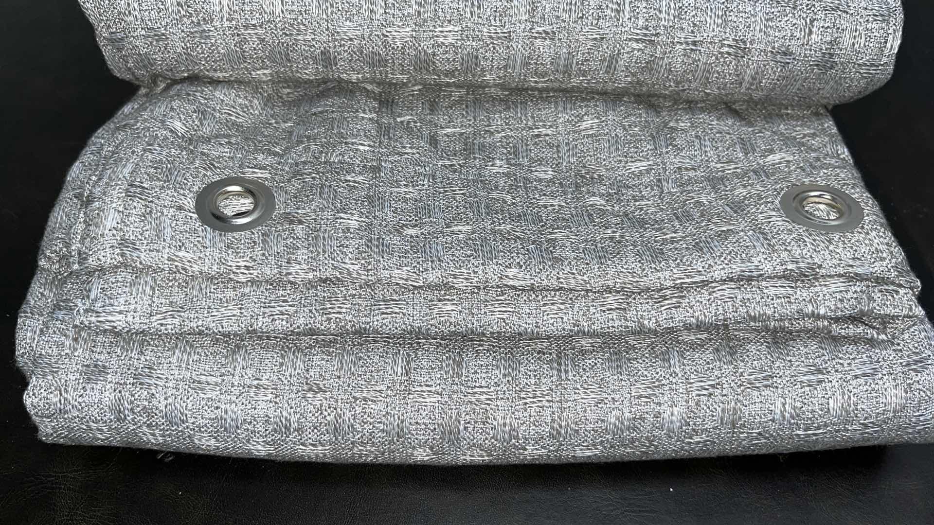 Photo 1 of NEW THRESHOLD GRAY HEATHERED WAFFLE SHOWER CURTAIN 72” X 72”