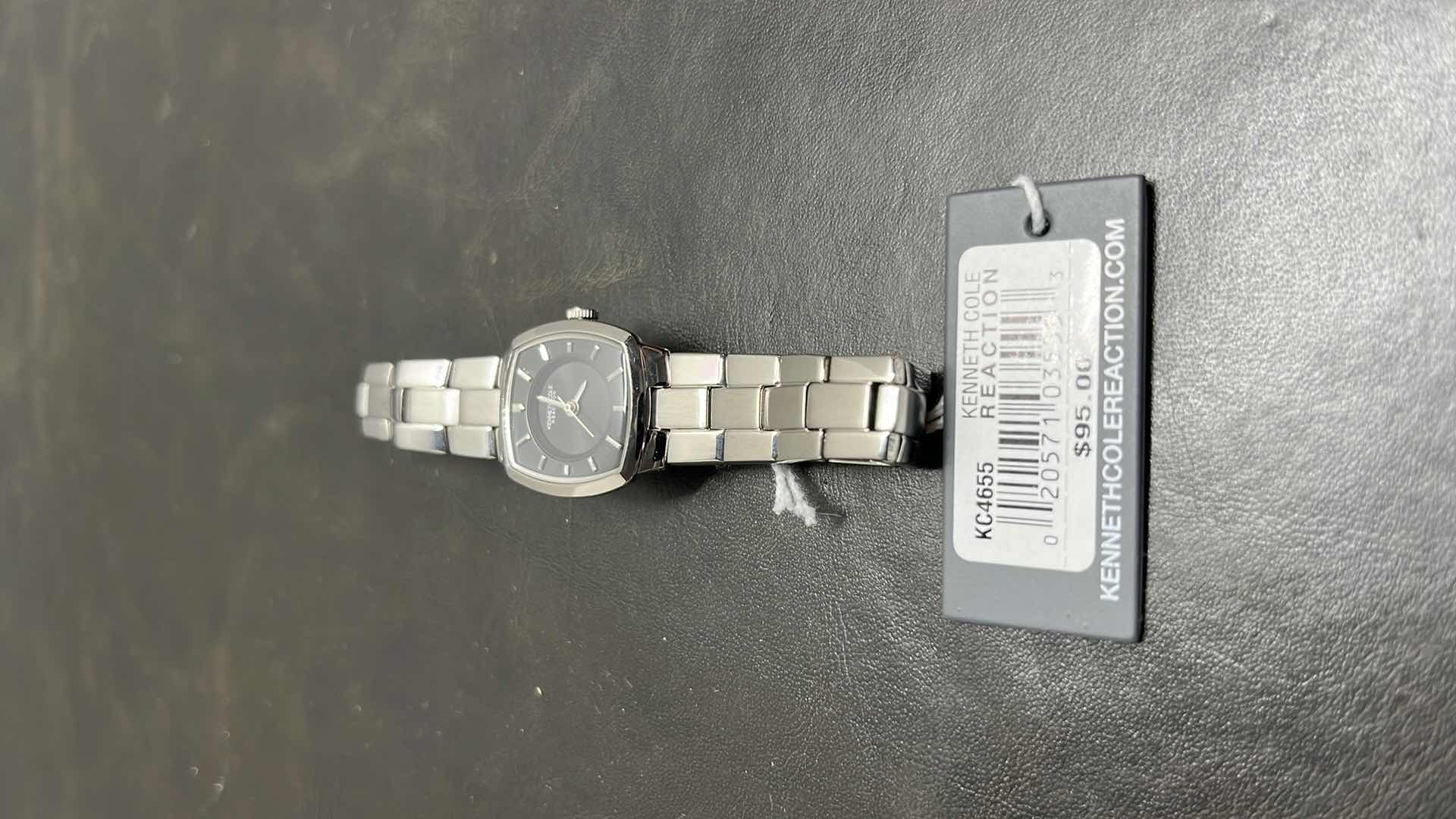 Photo 1 of NEW WOMENS KENNETH COLE REACTION ALL STAINLESS STEEL WATER RESISTANT WATCH IN BOX, MODEL KC4655