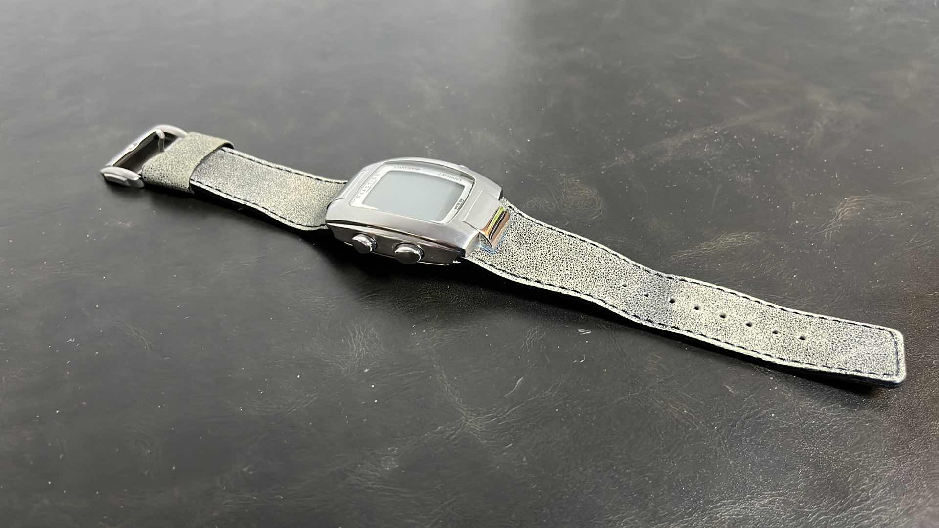 Photo 1 of MENS KENNETH COLE REACTION DIGITAL WATCH W GENUINE LEATHER STRAP IN CASE, MODEL V297-03 RK5046