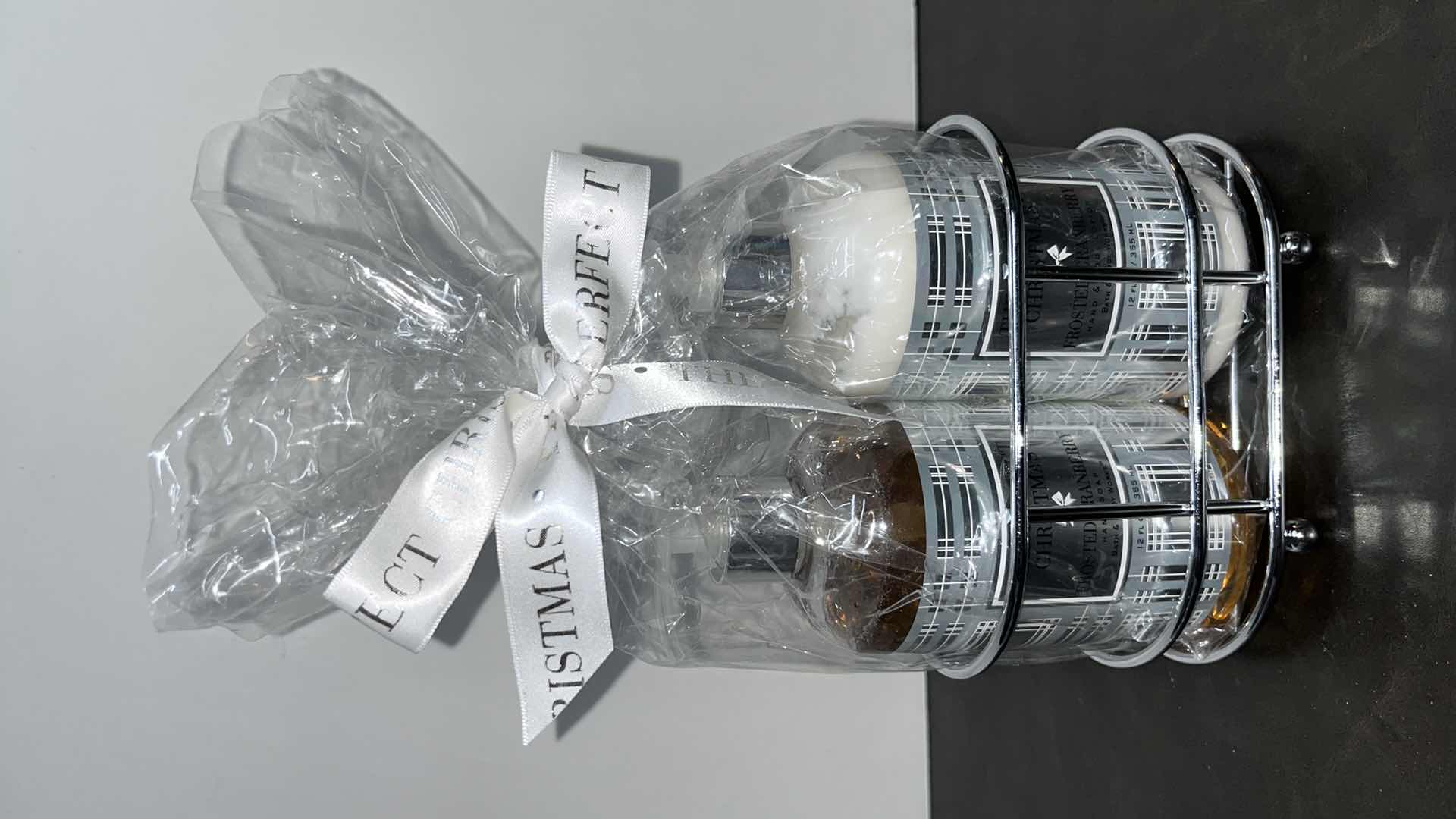 Photo 1 of NEW BATH & BODY WORKS THE PERFECT CHRISTMAS BATHROOM SET, FROSTED CRANBERRY PUMP HAND SOAP & PUMP HAND/BODY LOTION SET W CHROME HOLDER