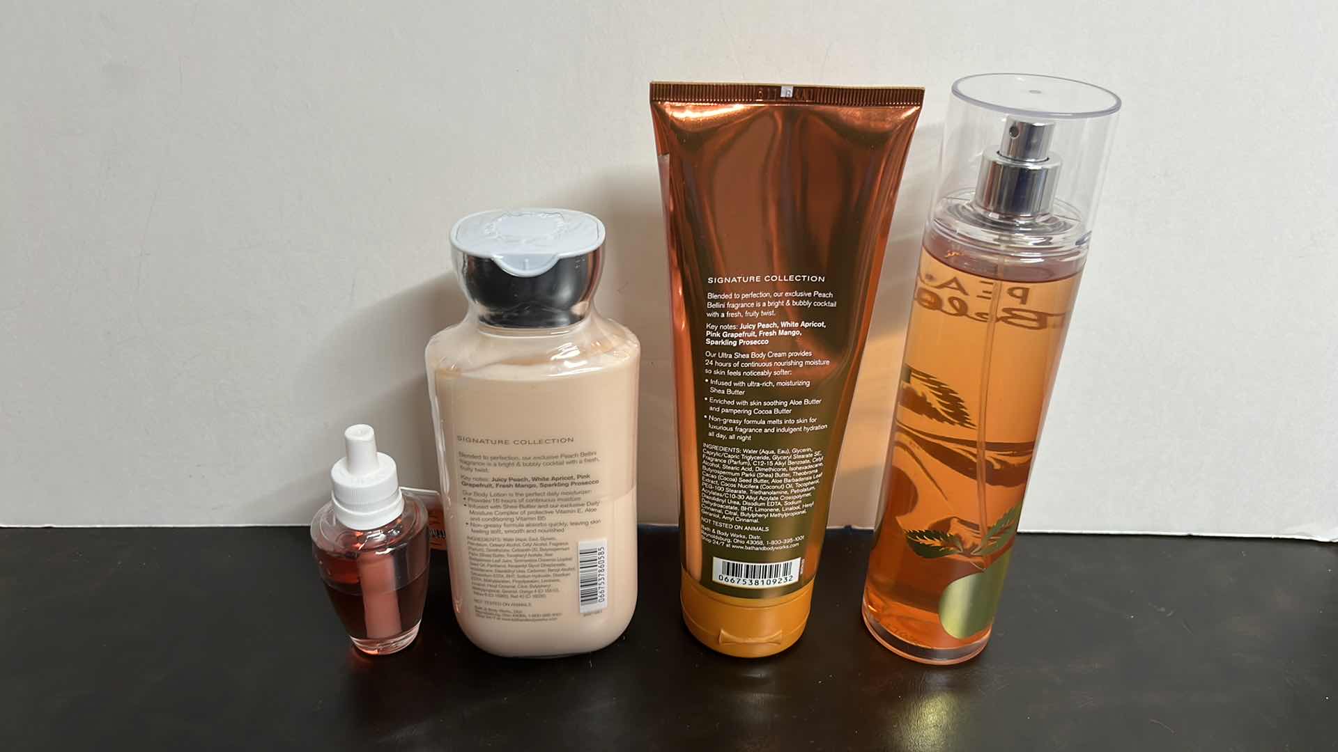 Photo 1 of NEW BATH & BODY WORKS PEACH BELLINI SET (4 ITEMS)