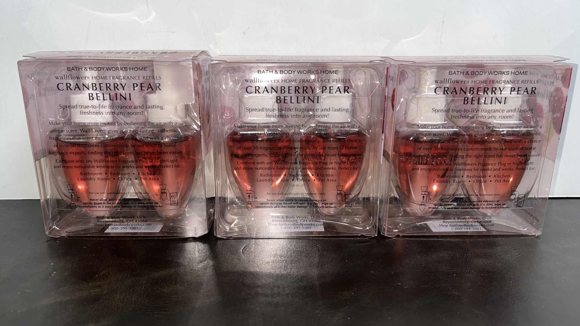 Photo 1 of NEW BATH & BODY WORKS CRANBERRY PEAR BELLINI HOME FRAGRANCE REFILL 2-PACK (3)