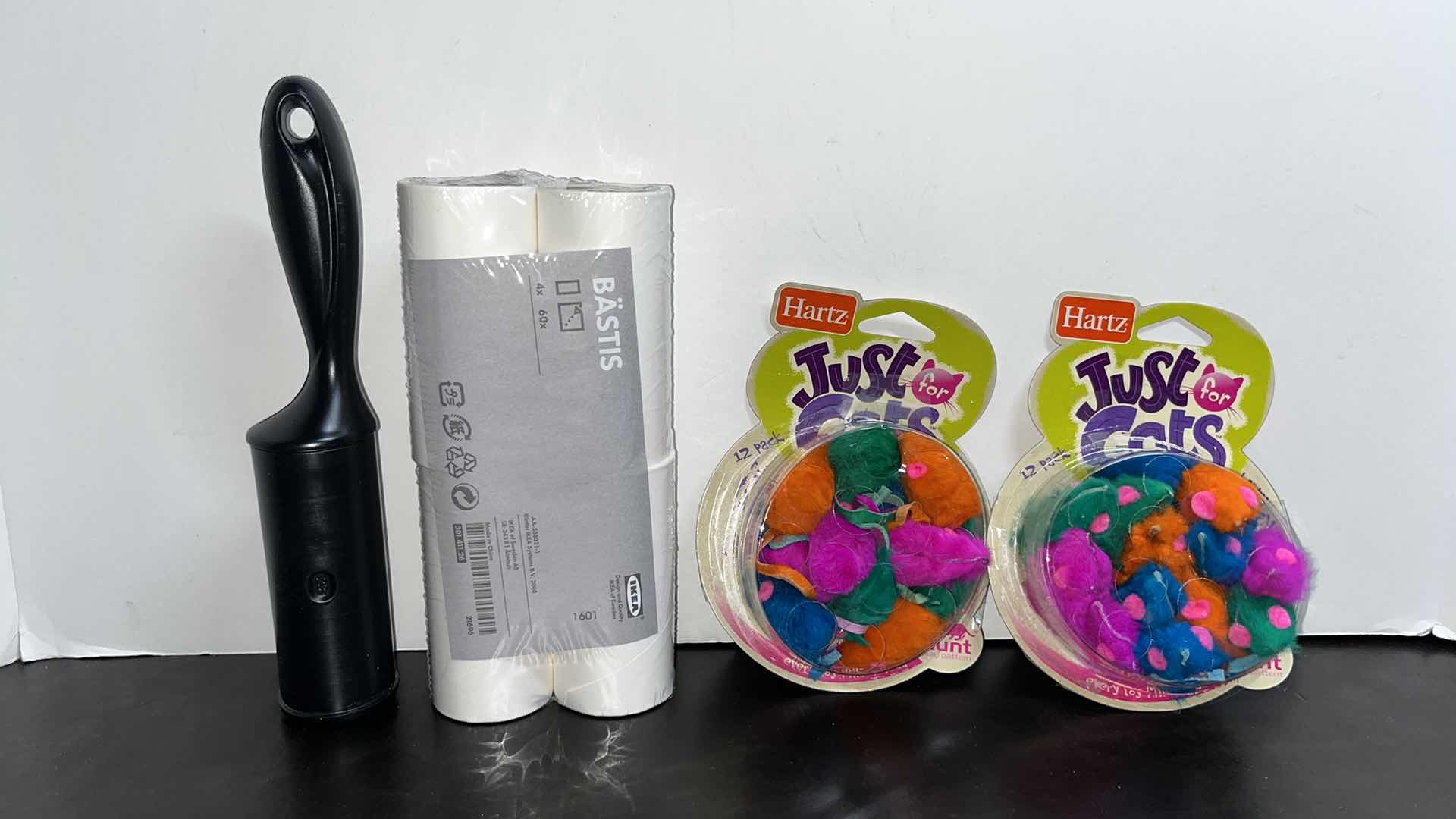 Photo 1 of NEW HARTZ JUST FOR CATS KITTY FRENZY CAT TOYS 12-PACK (2) & IKEA LINT ROLLER KIT W 4-PACK REFILLS