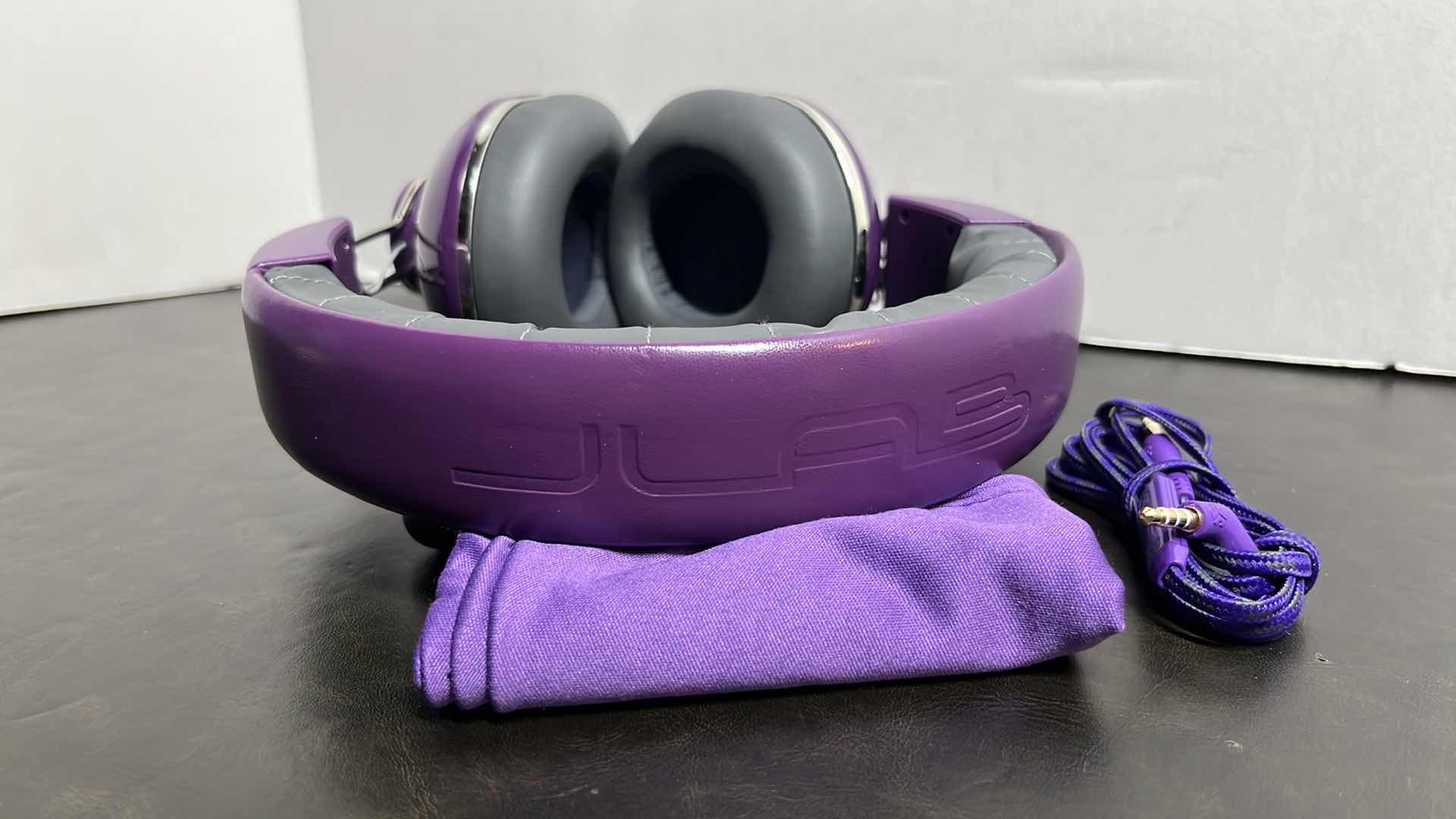 Photo 4 of JLAB BOMBORA OVER-EAR PURPLE HEADPHONES W UNIVERSAL MIC & BAG
