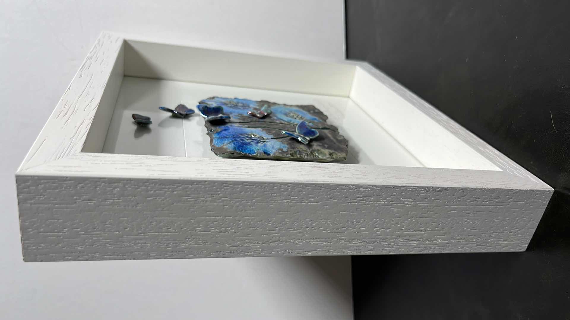 Photo 1 of IRISH ARTIST REBEKA KAHN “LIVE LIFE TO THE FULL” PURE COLLECTION BUTTERFLIES SIGNED FRAMED ART 1.45” X 10.25” H10.25”, STYLE CODE RKPUBF26